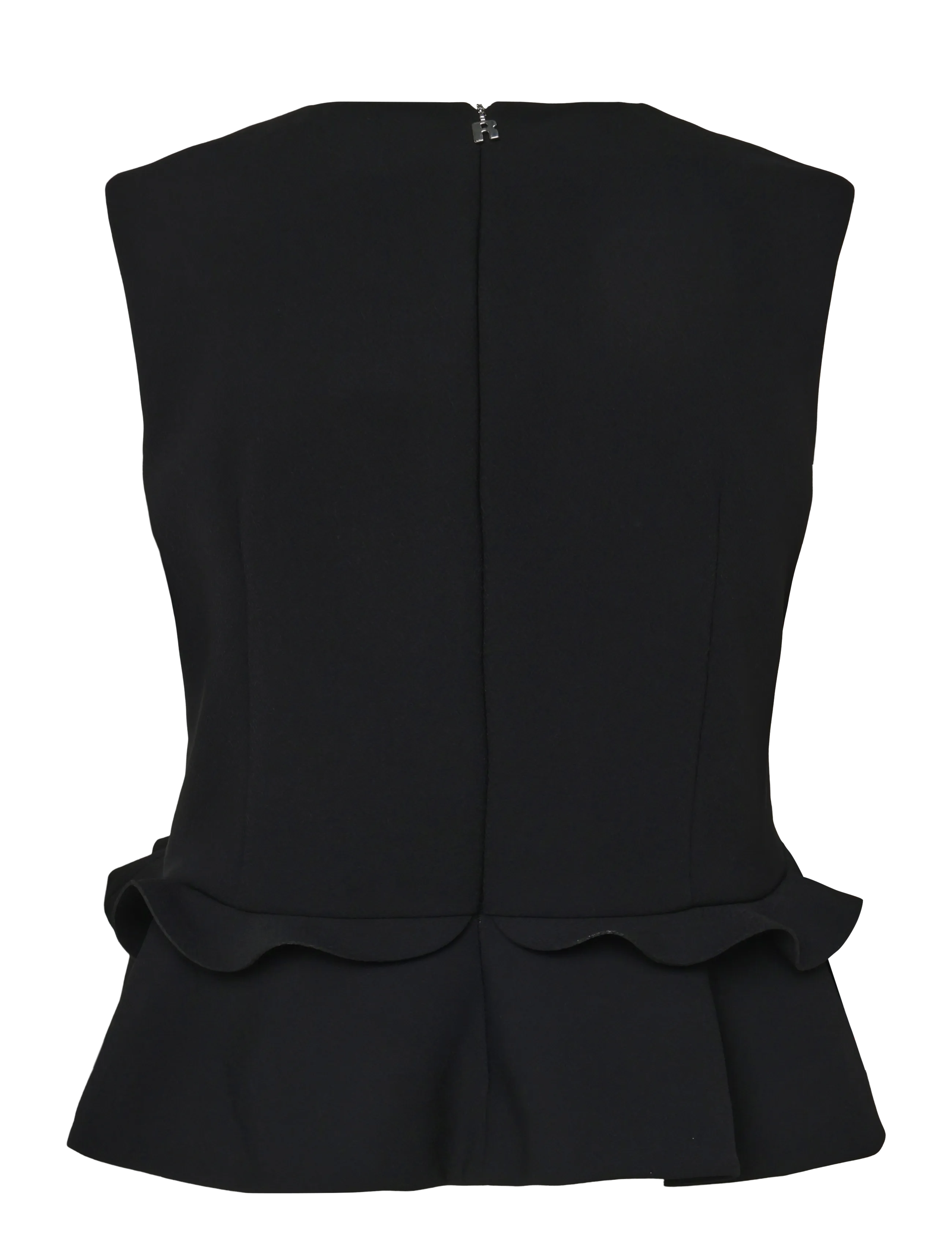 ROTATE - V-NECK FLOWER TOP - black - 2