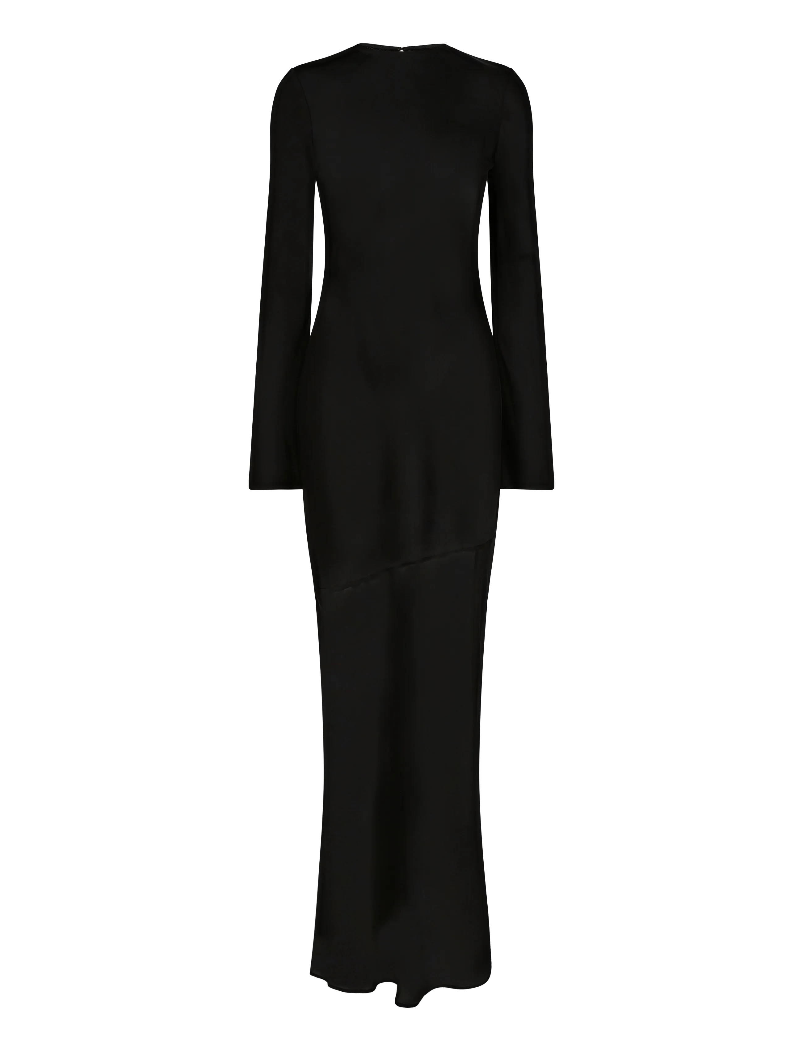 ROTATE - MAXI LS SLIT DRESS - aftonklänningar - black - 1