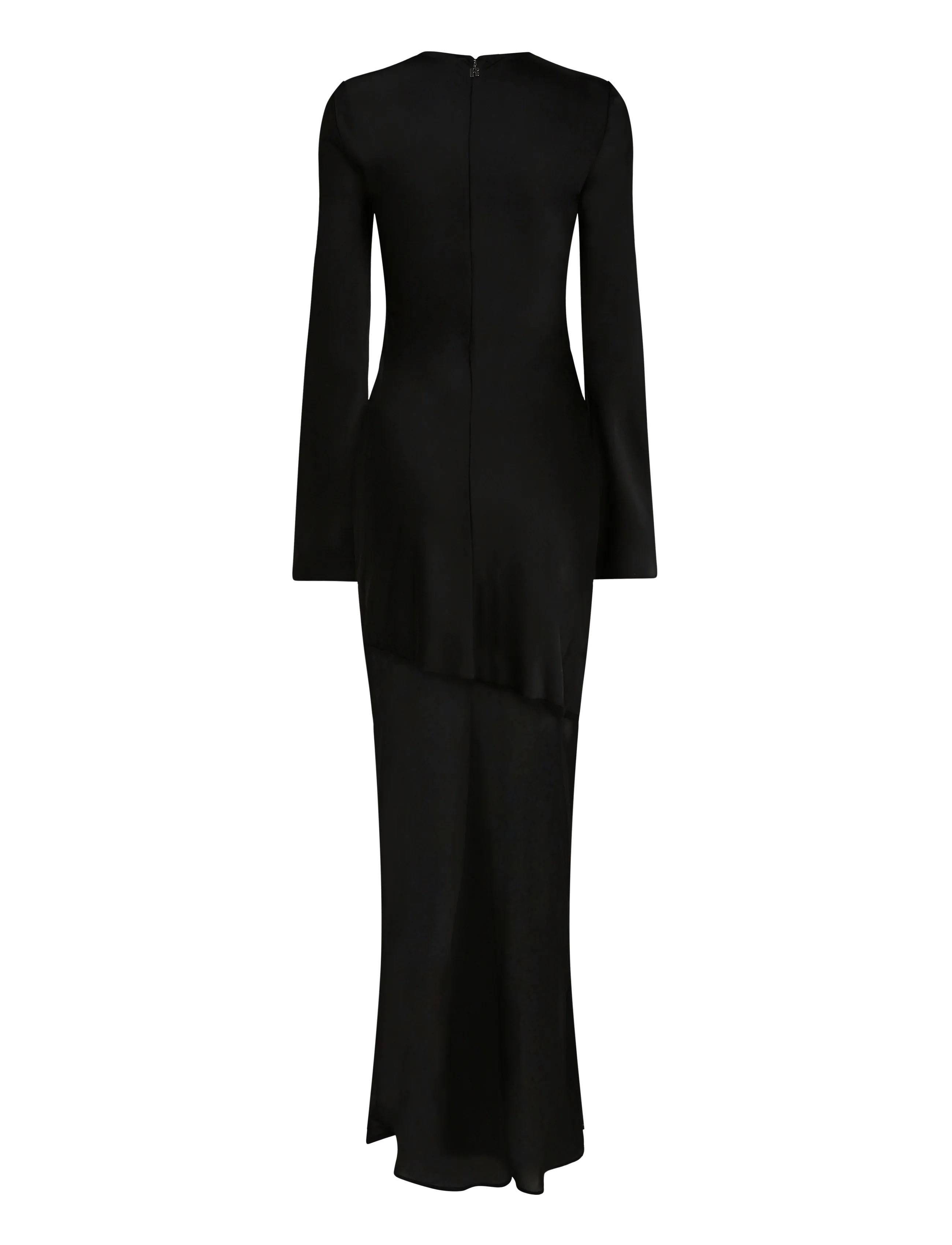 ROTATE - MAXI LS SLIT DRESS - aftonklänningar - black - 2