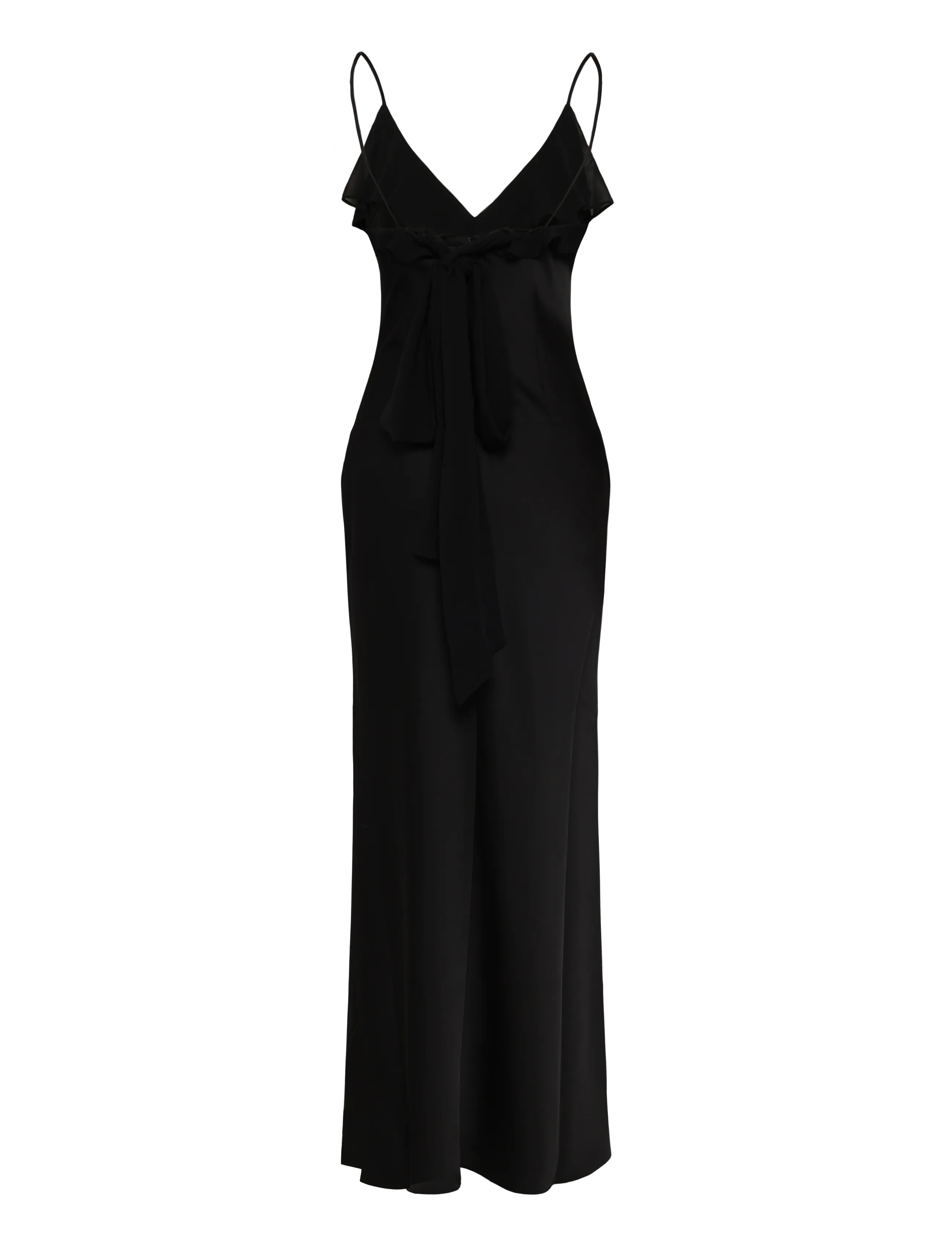 ROTATE - V-NECK SLIP DRESS - schlupfkleider - black - 1