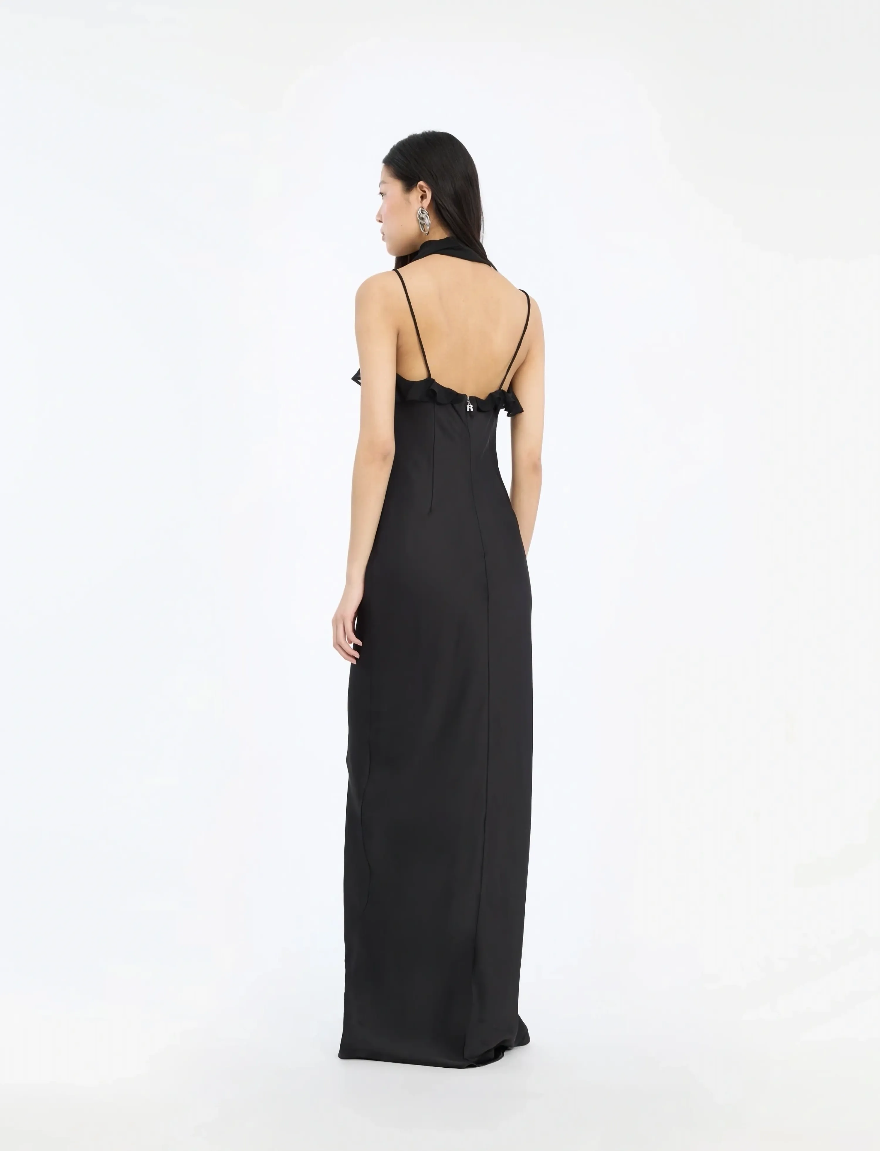 ROTATE - V-NECK SLIP DRESS - slipklänningar - black - 4