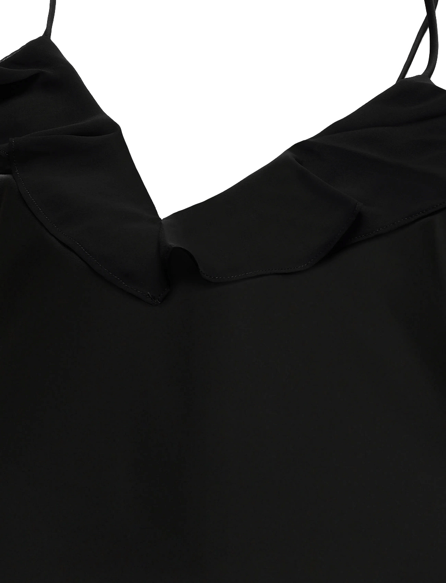 ROTATE - V-NECK SLIP DRESS - schlupfkleider - black - 2