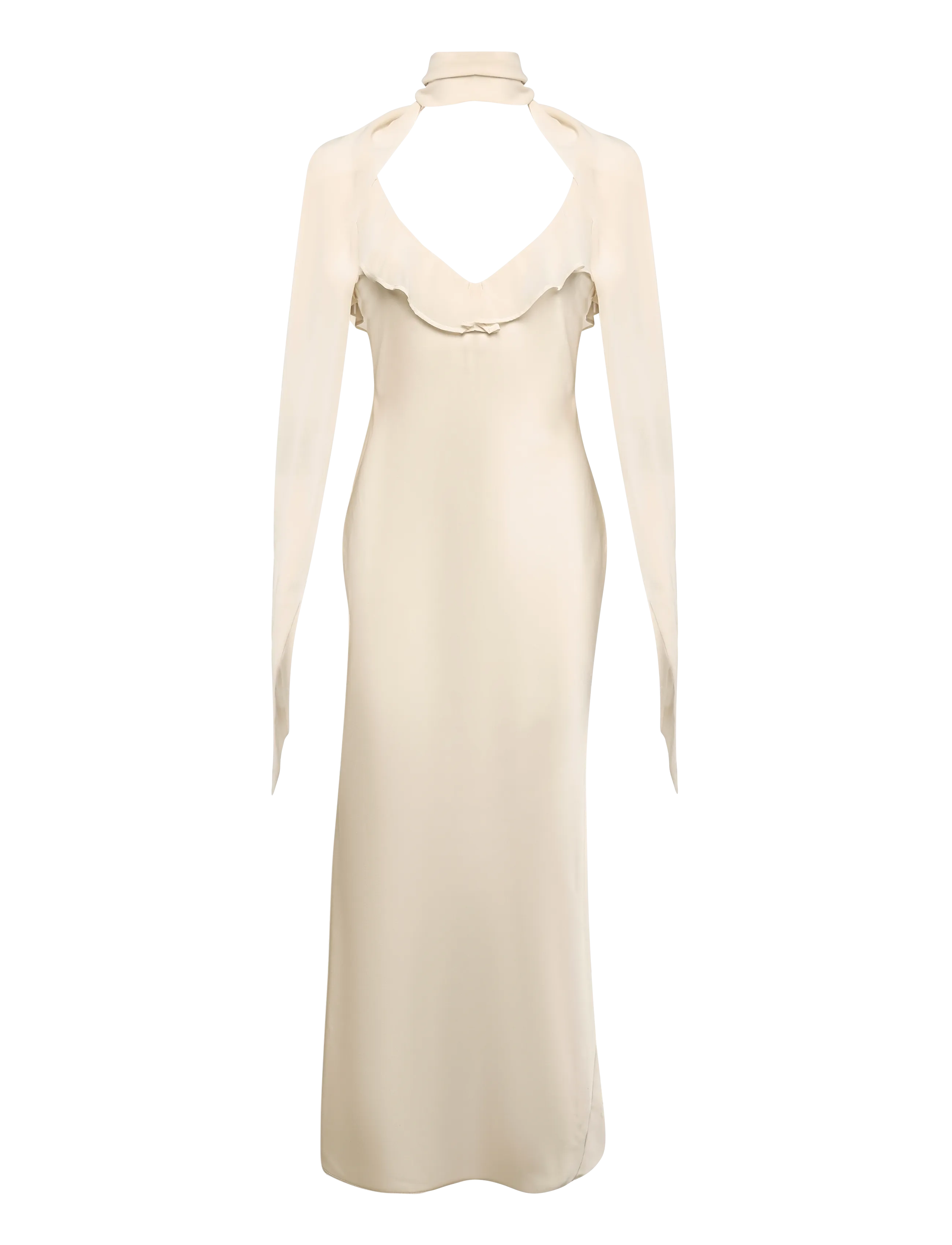 ROTATE - V-NECK SLIP DRESS - turtledove - 1