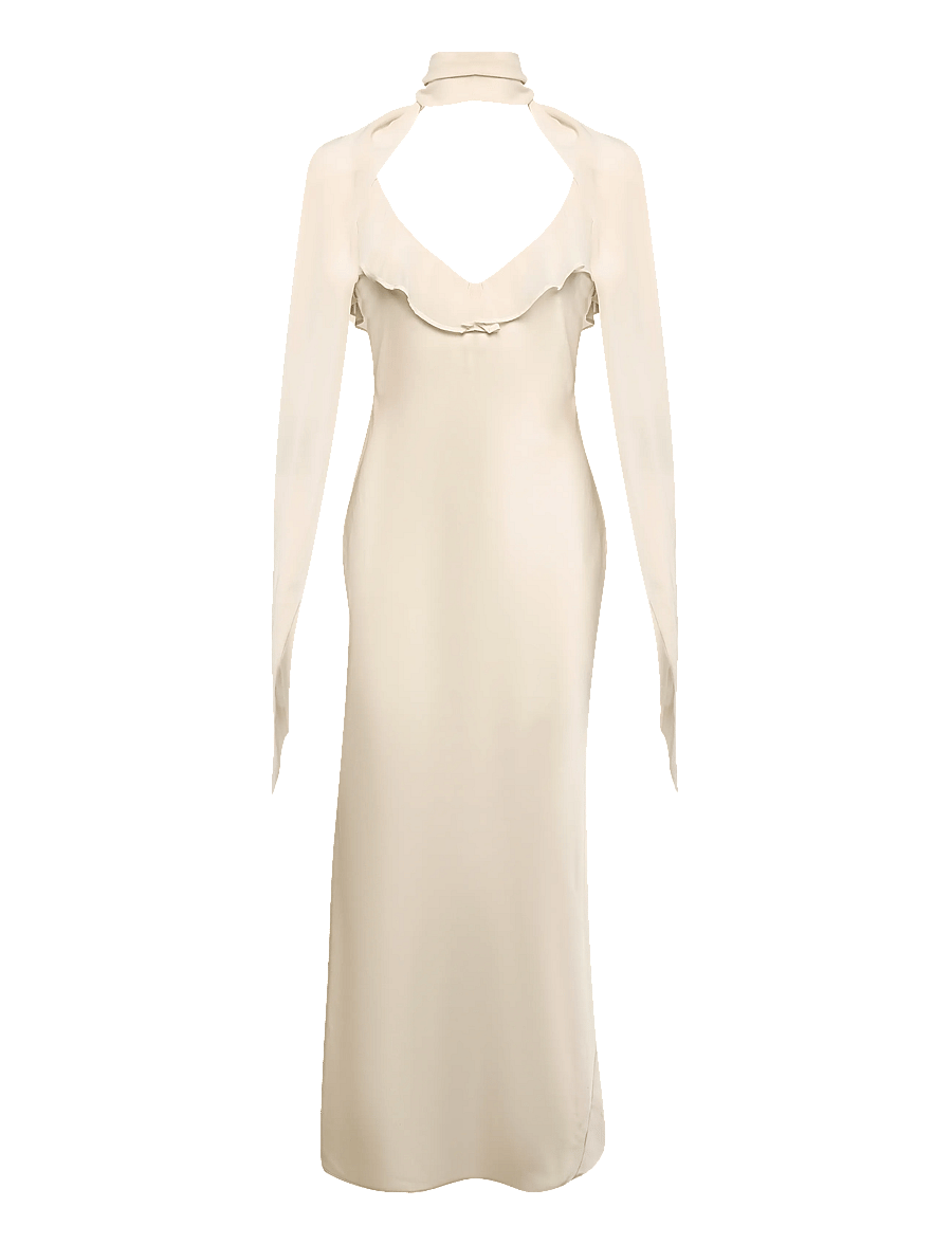 ROTATE - V-NECK SLIP DRESS - turtledove - 1