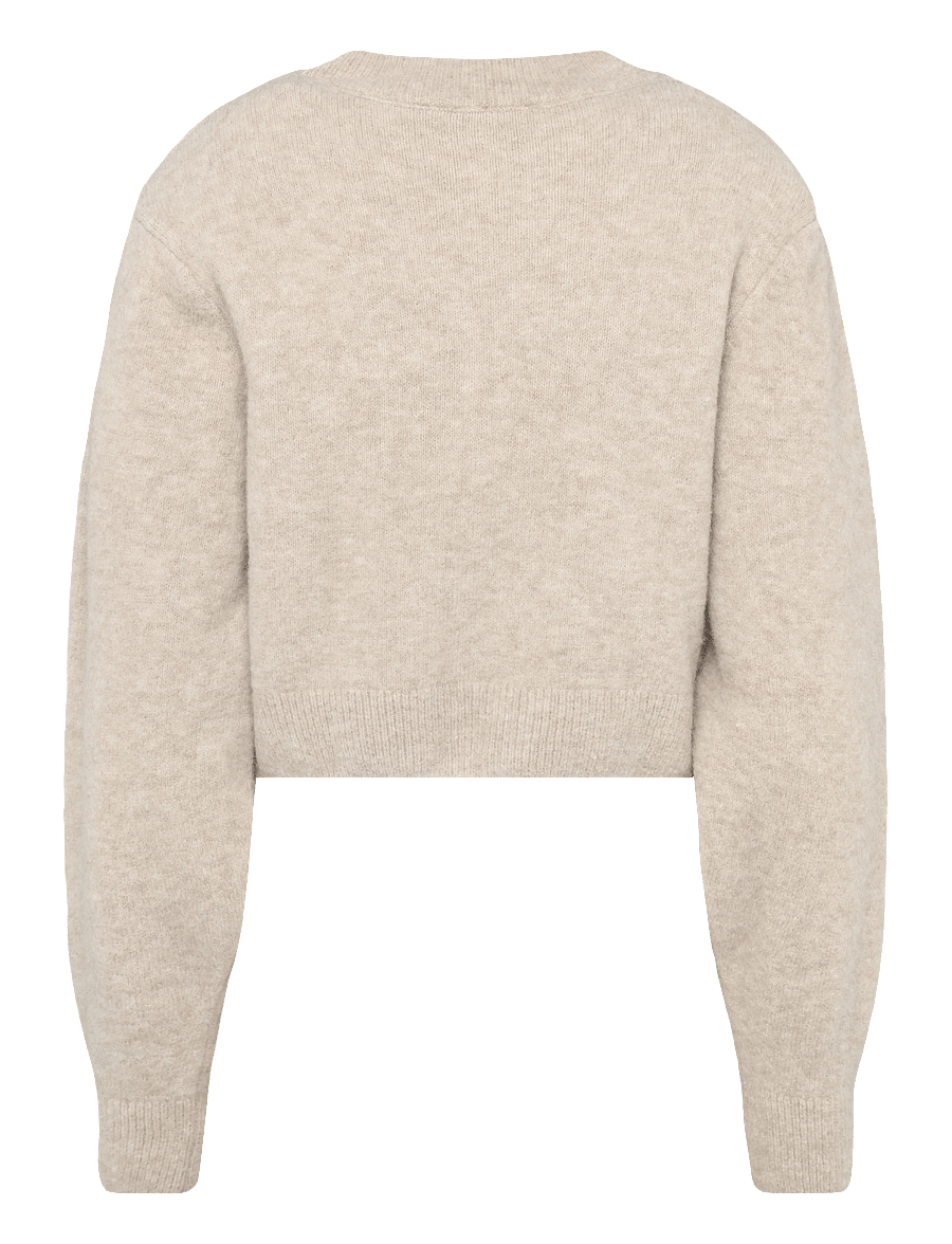 ROTATE - KNIT FLOWER CARDIGAN - cardigans - oxford tan - 2
