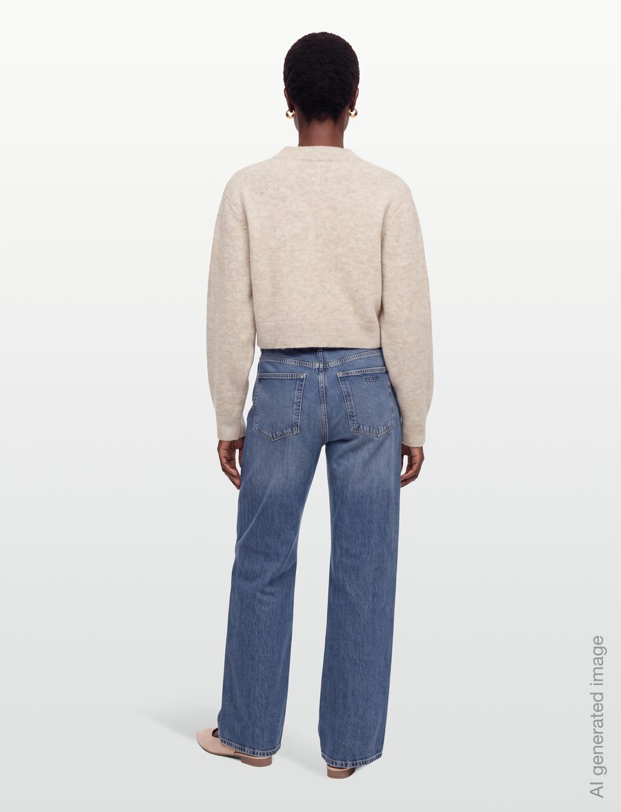 ROTATE - KNIT FLOWER CARDIGAN - cardigans - oxford tan - 4
