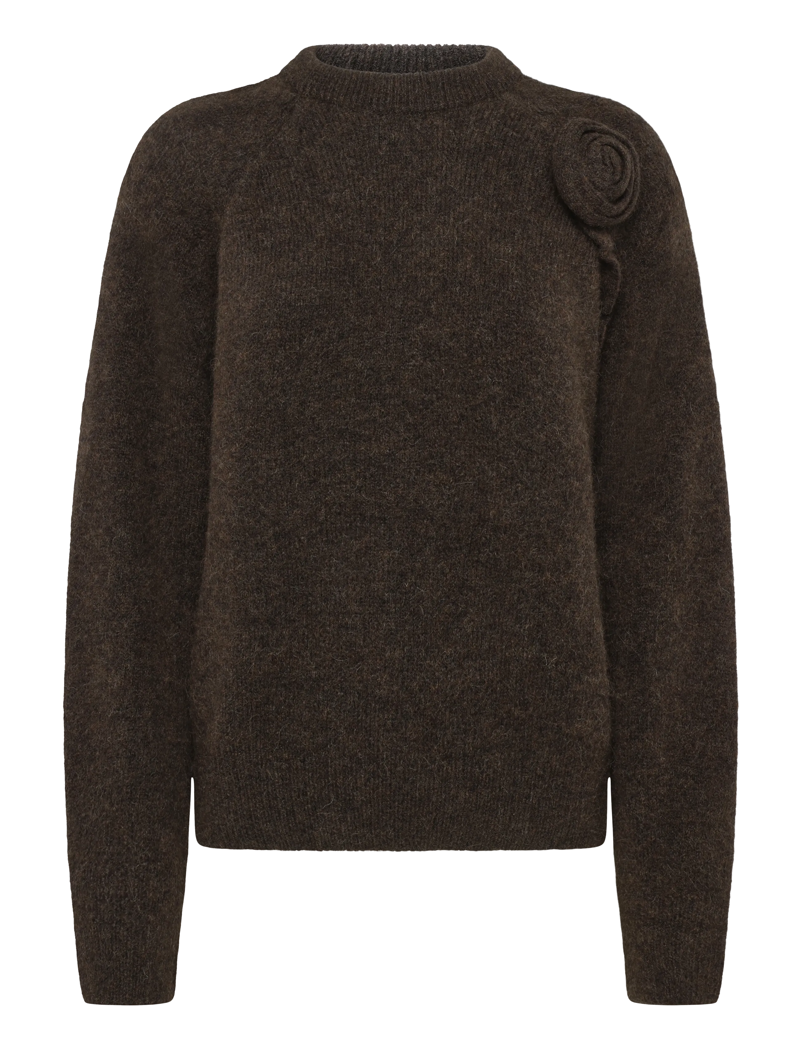 ROTATE KNIT FLOWER JUMPER - Clothing - MOLÉ / brown