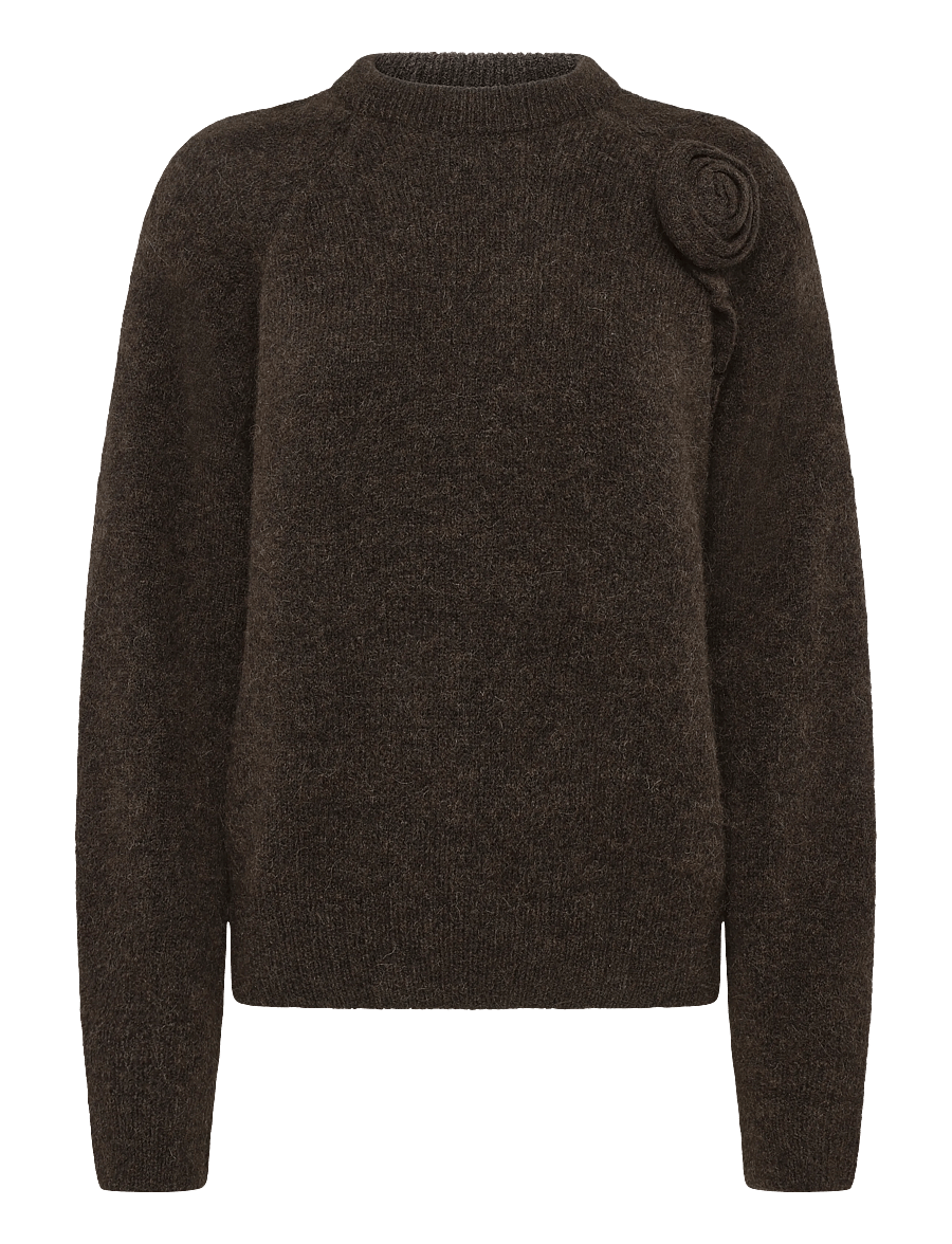 ROTATE - KNIT FLOWER JUMPER - jumpers - molÉ - 0