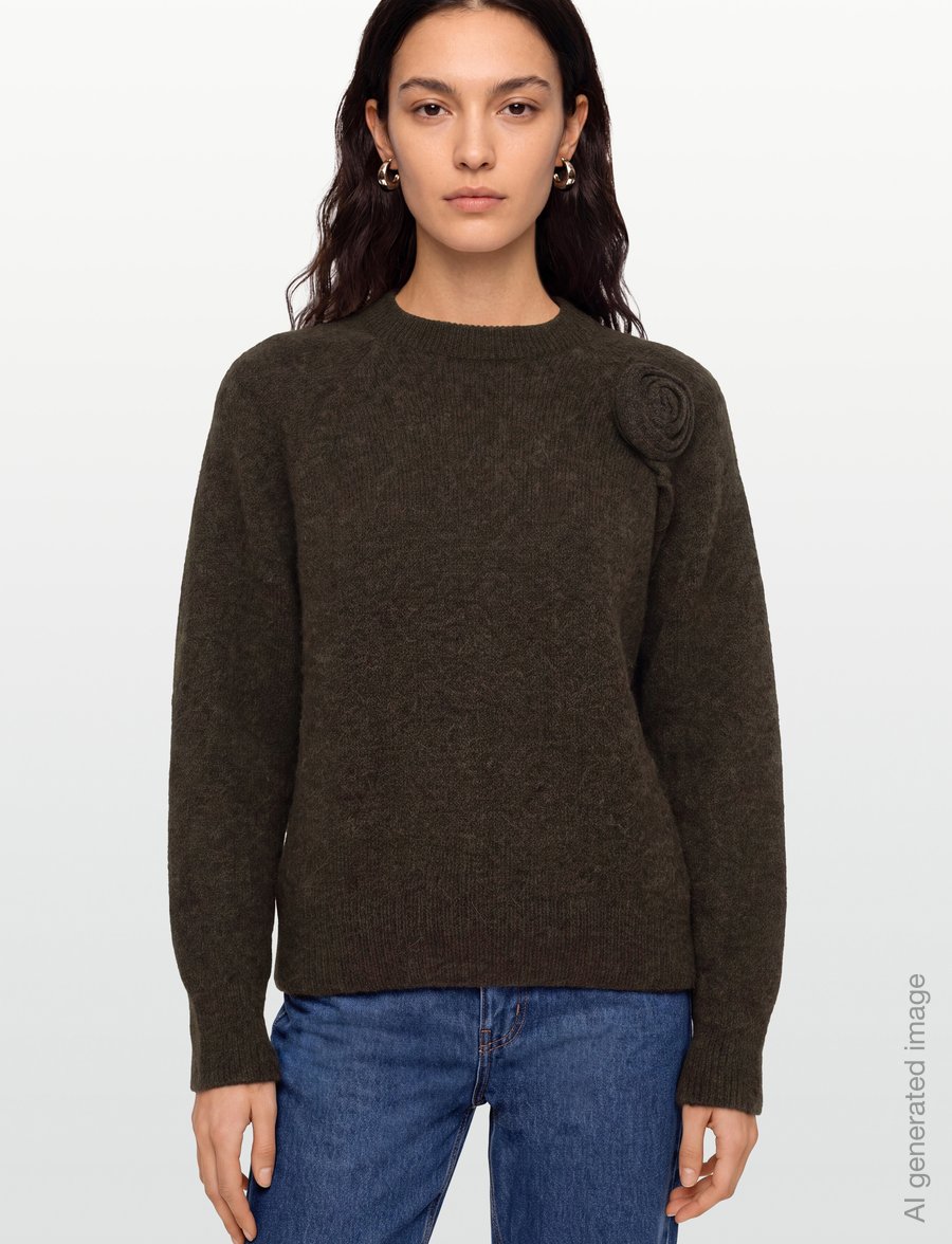 ROTATE - KNIT FLOWER JUMPER - stickade tröjor - molÉ - 3
