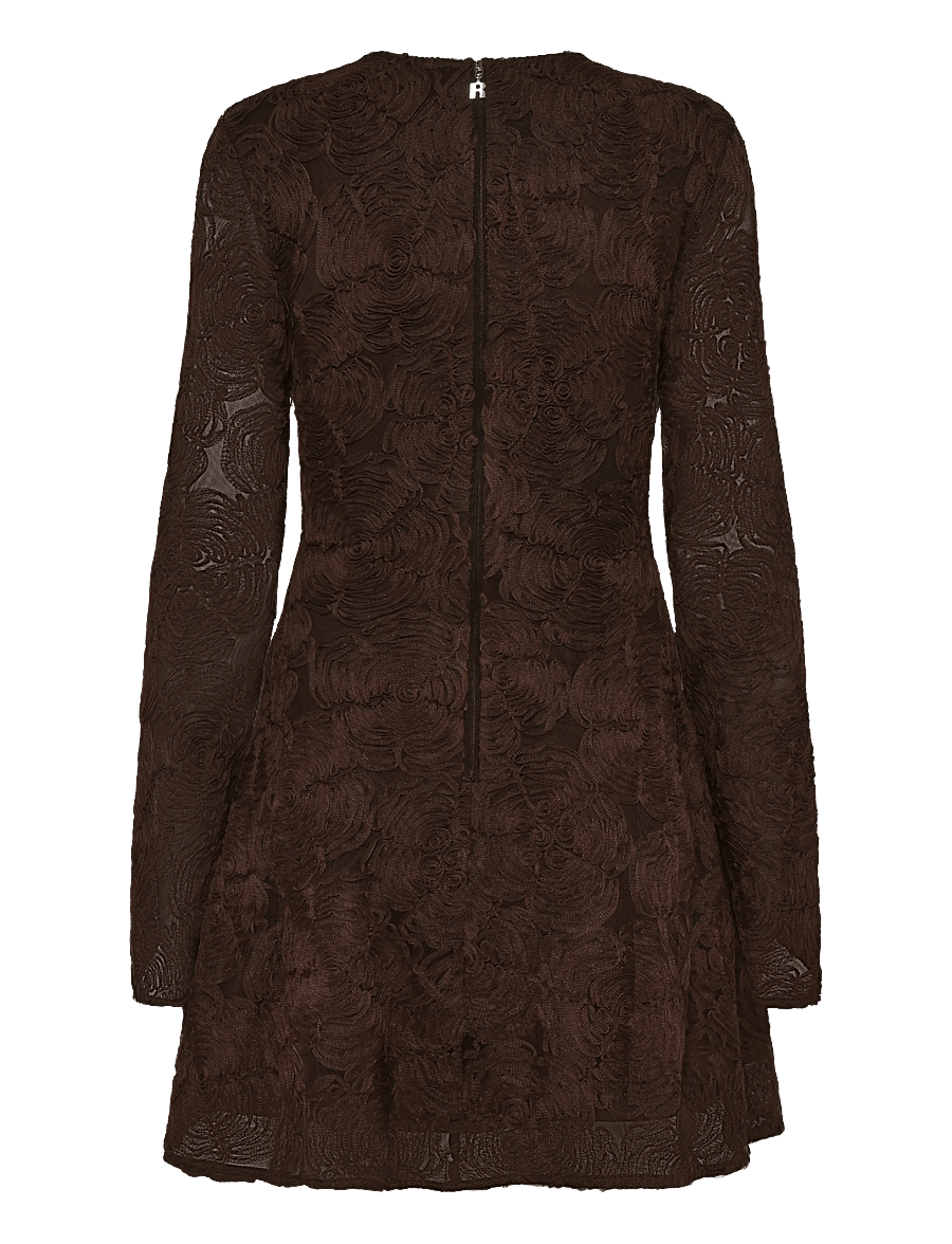 ROTATE - FLOWER MESH LS MINI DRESS - blondekjoler - molÉ - 1
