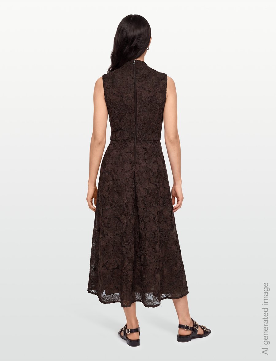 ROTATE - FLOWER MESH FLARED DRESS - spetsklänningar - molÉ - 4