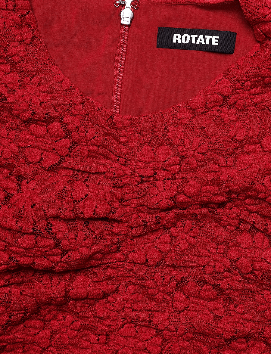 ROTATE - LACE RUCHED TOP - scooter red - 5