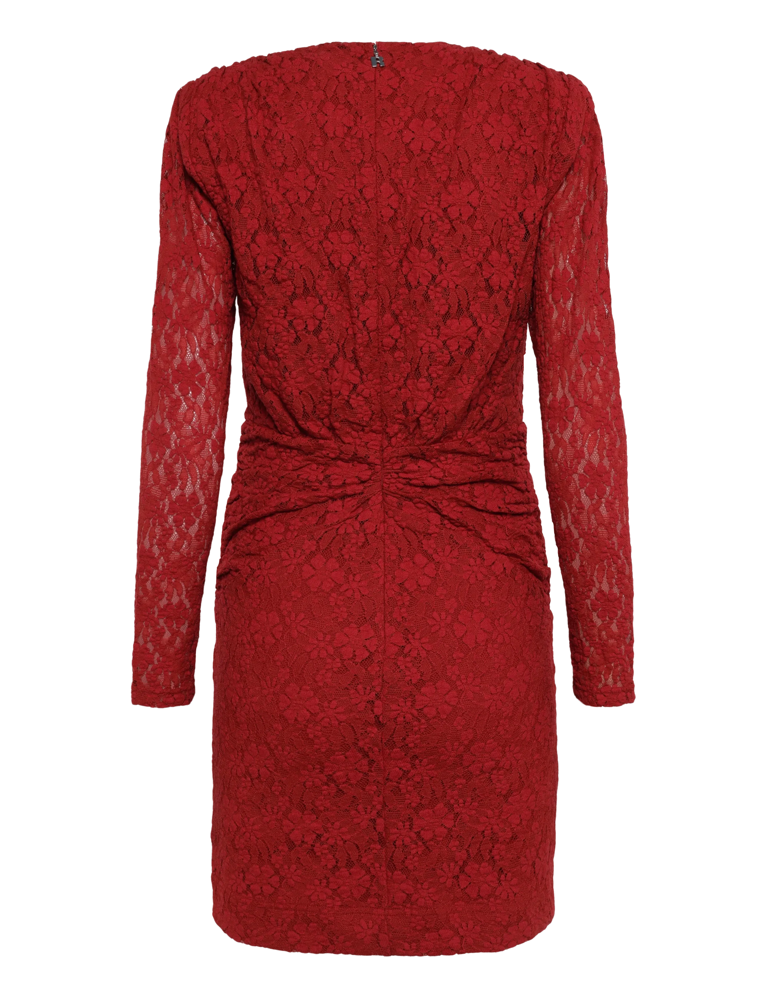 ROTATE - LACE V-NECK MINI DRESS - cocktail dresses - scooter red - 1