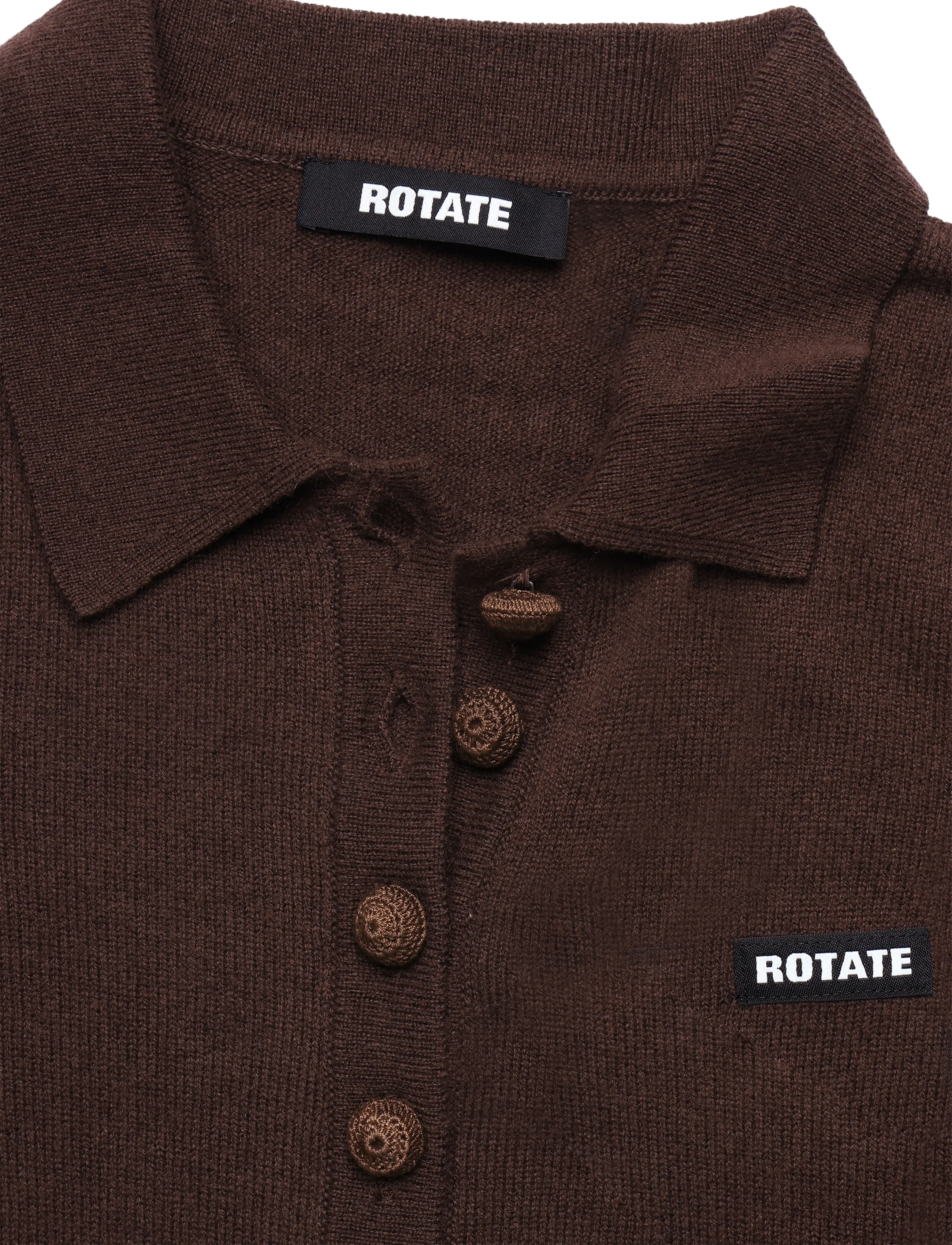 ROTATE - KNITTED POLO TOP - molÉ - 5