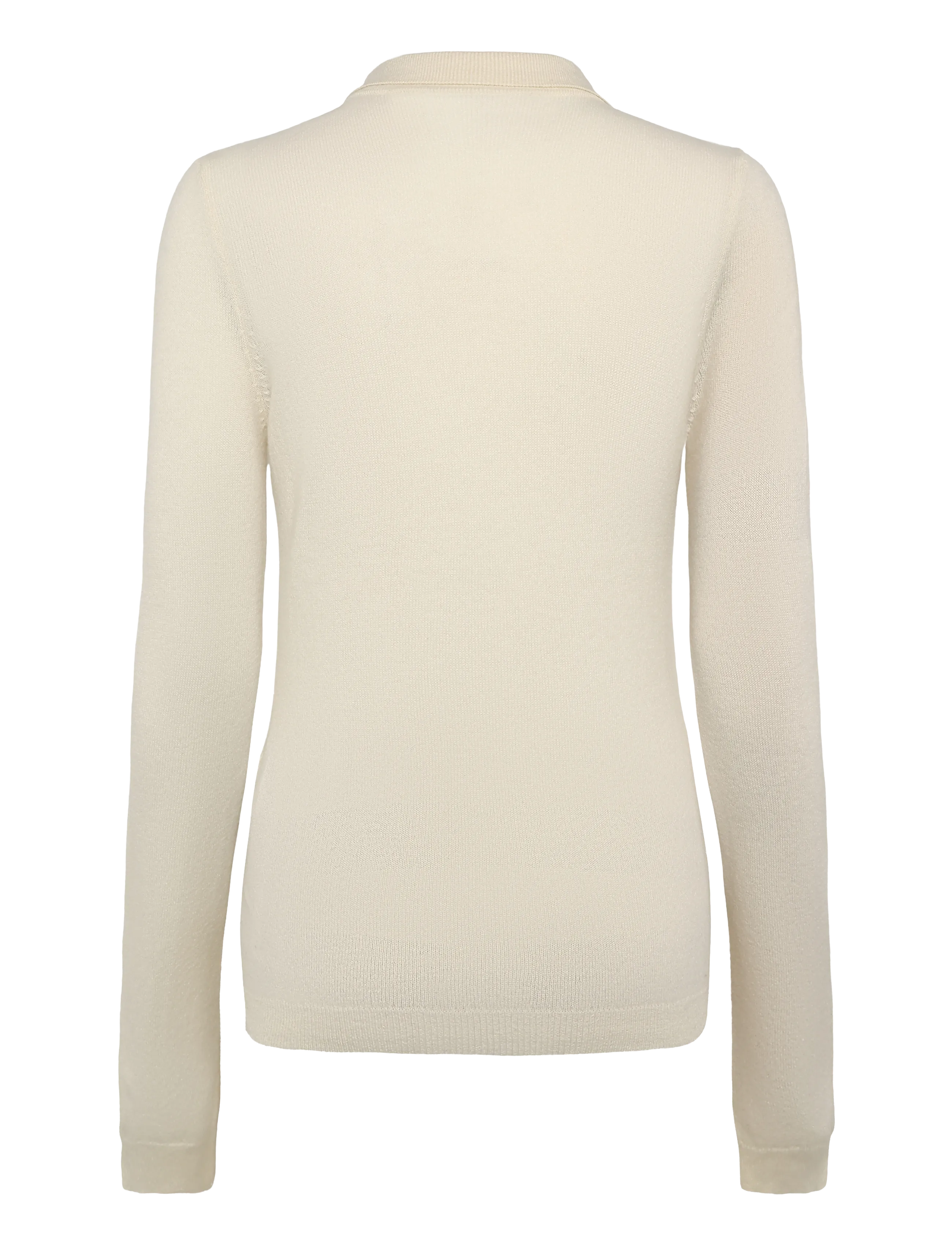 ROTATE - KNITTED POLO TOP - kašmiir - egret - 1