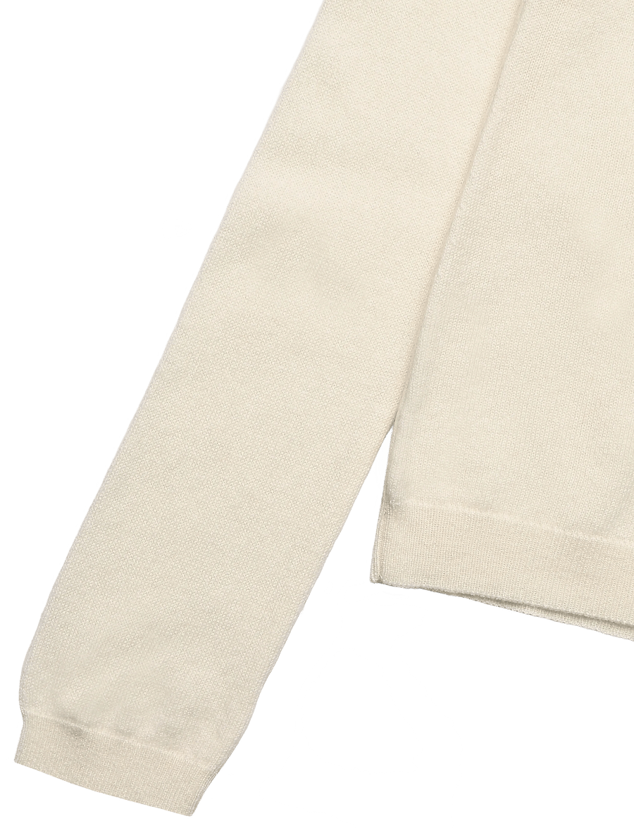 ROTATE - KNITTED POLO TOP - kašmiir - egret - 3