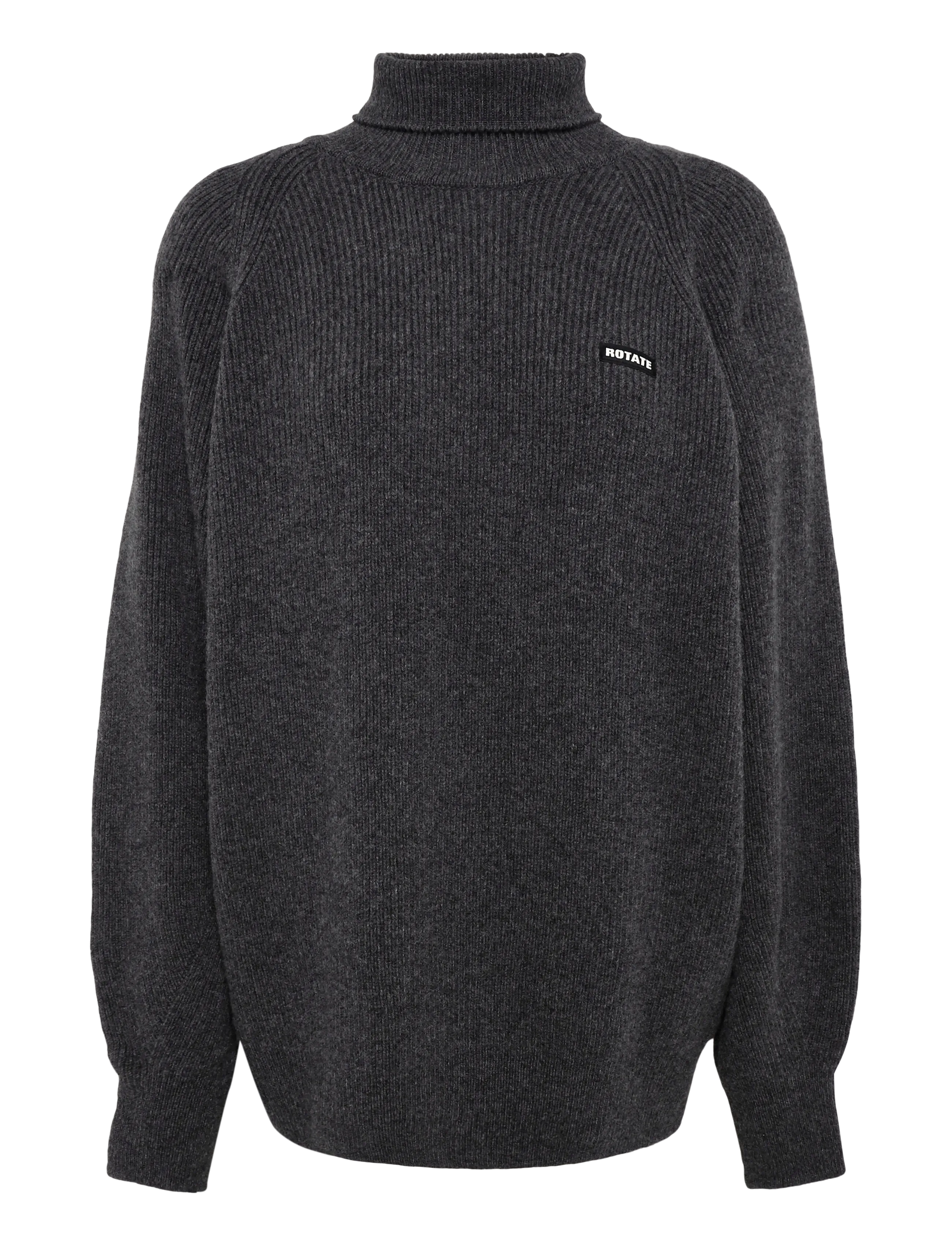 ROTATE KNIT HIGHNECK JUMPER - Modetrends - GRAY PINSTRIPE / grey