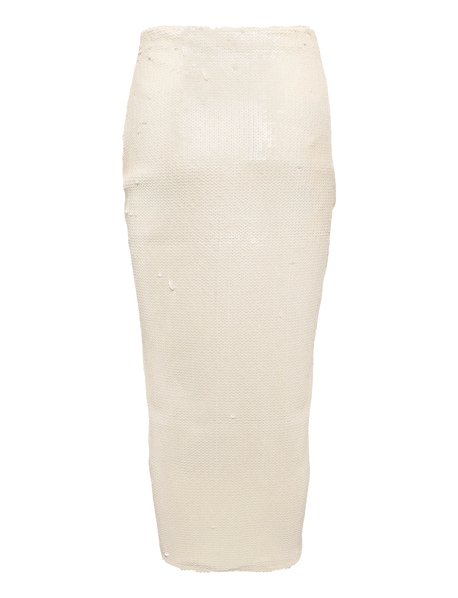 ROTATE - SEQUINS KNOT SKIRT - paillet nederdele - egret - 2