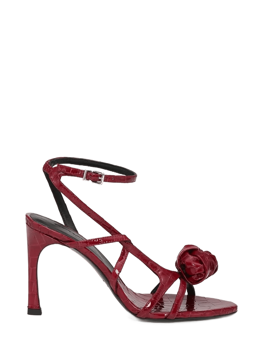 ROTATE - SANDAL PATENT CROC - windsor wine - 0