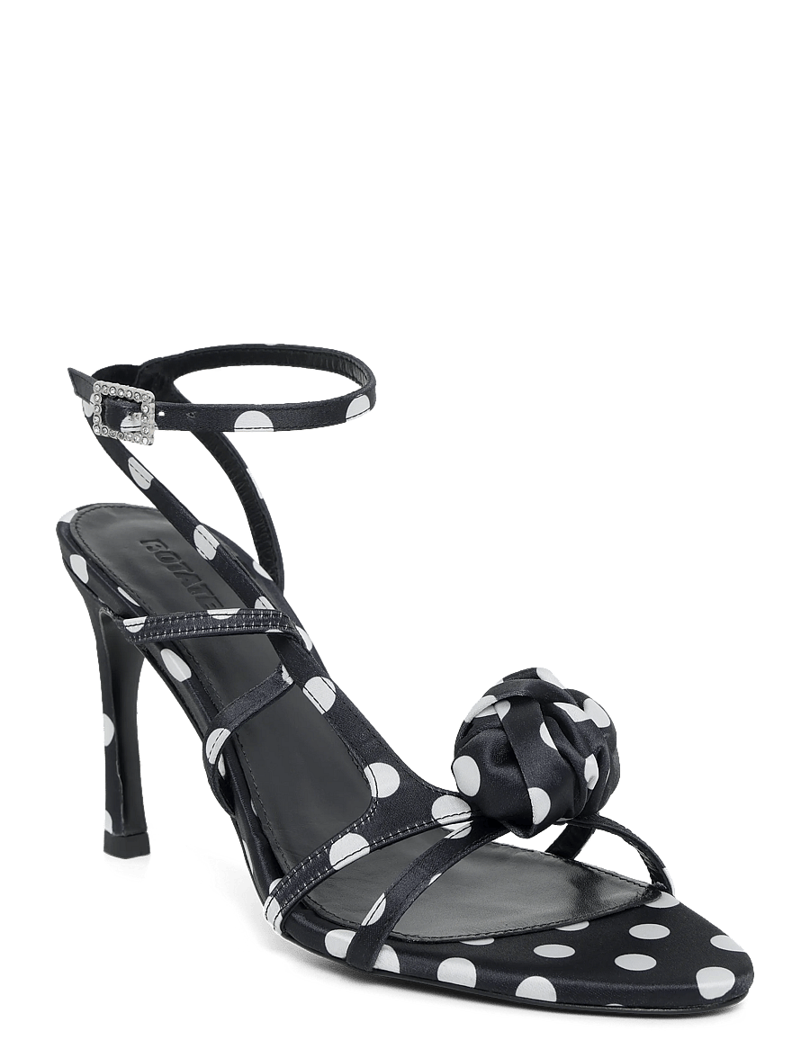 ROTATE - SANDAL POLKA SATIN - kontsaga sandaalid - 1000 black comb. - 0