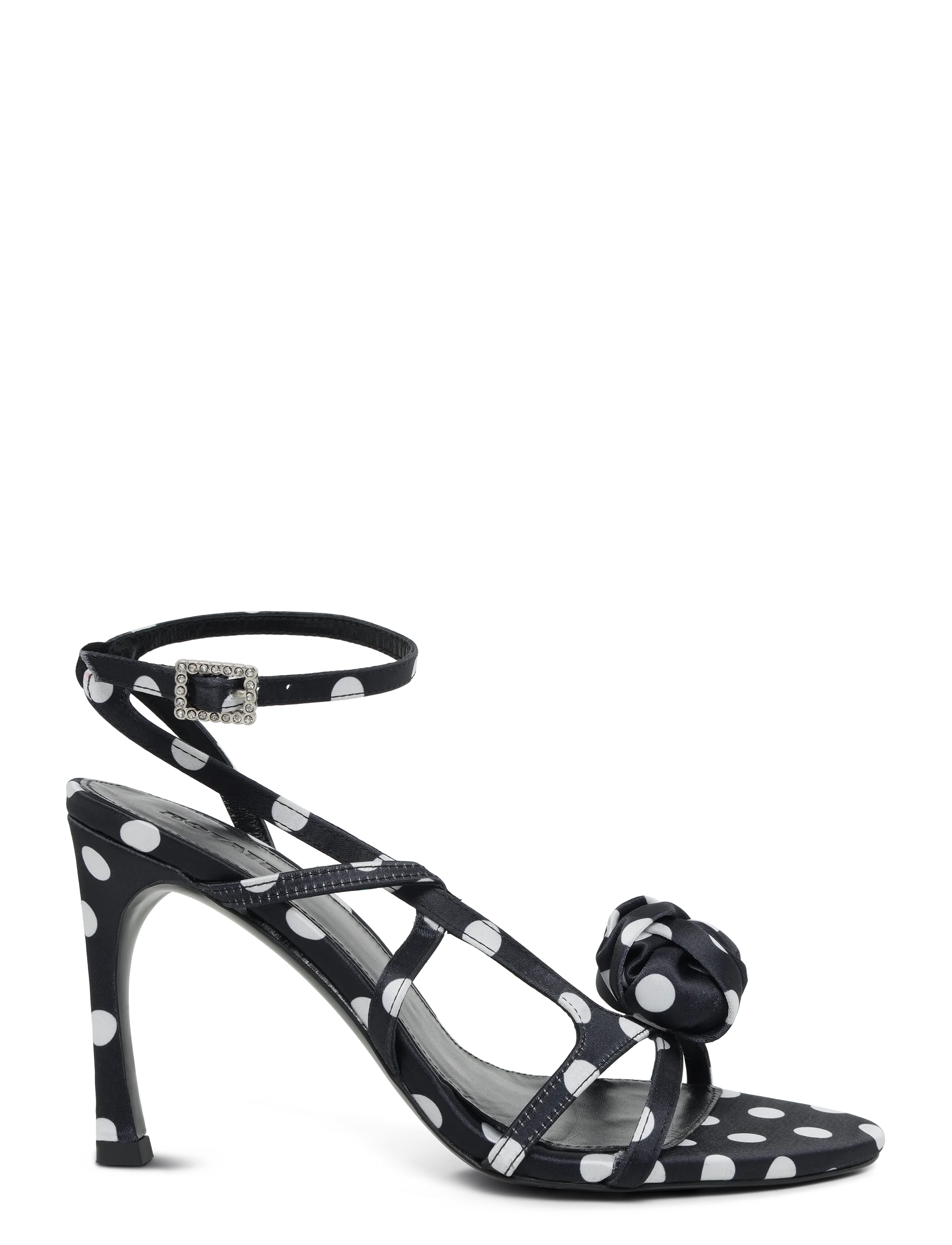ROTATE - SANDAL POLKA SATIN - kontsaga sandaalid - 1000 black comb. - 2