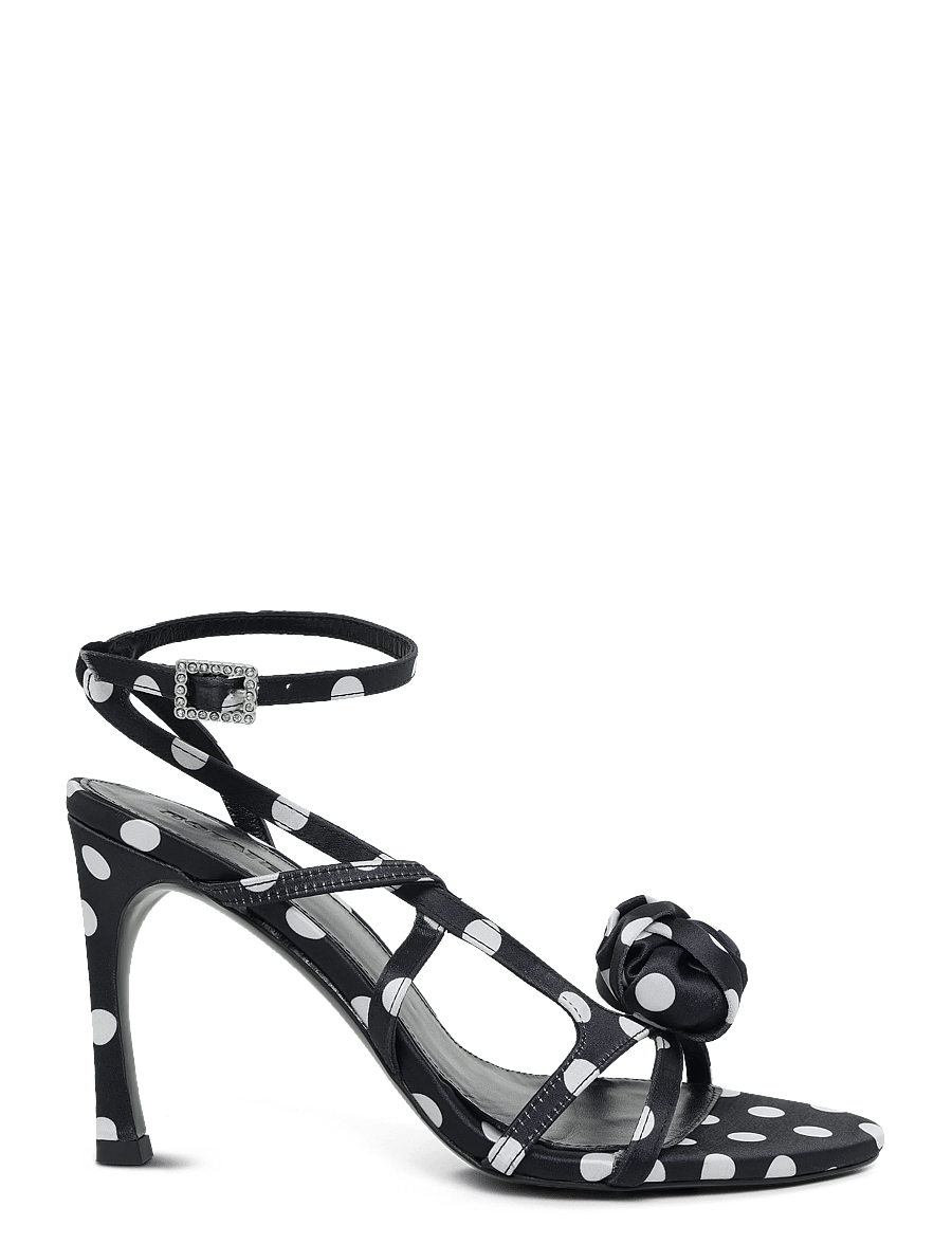 ROTATE - SANDAL POLKA SATIN - kontsaga sandaalid - 1000 black comb. - 2