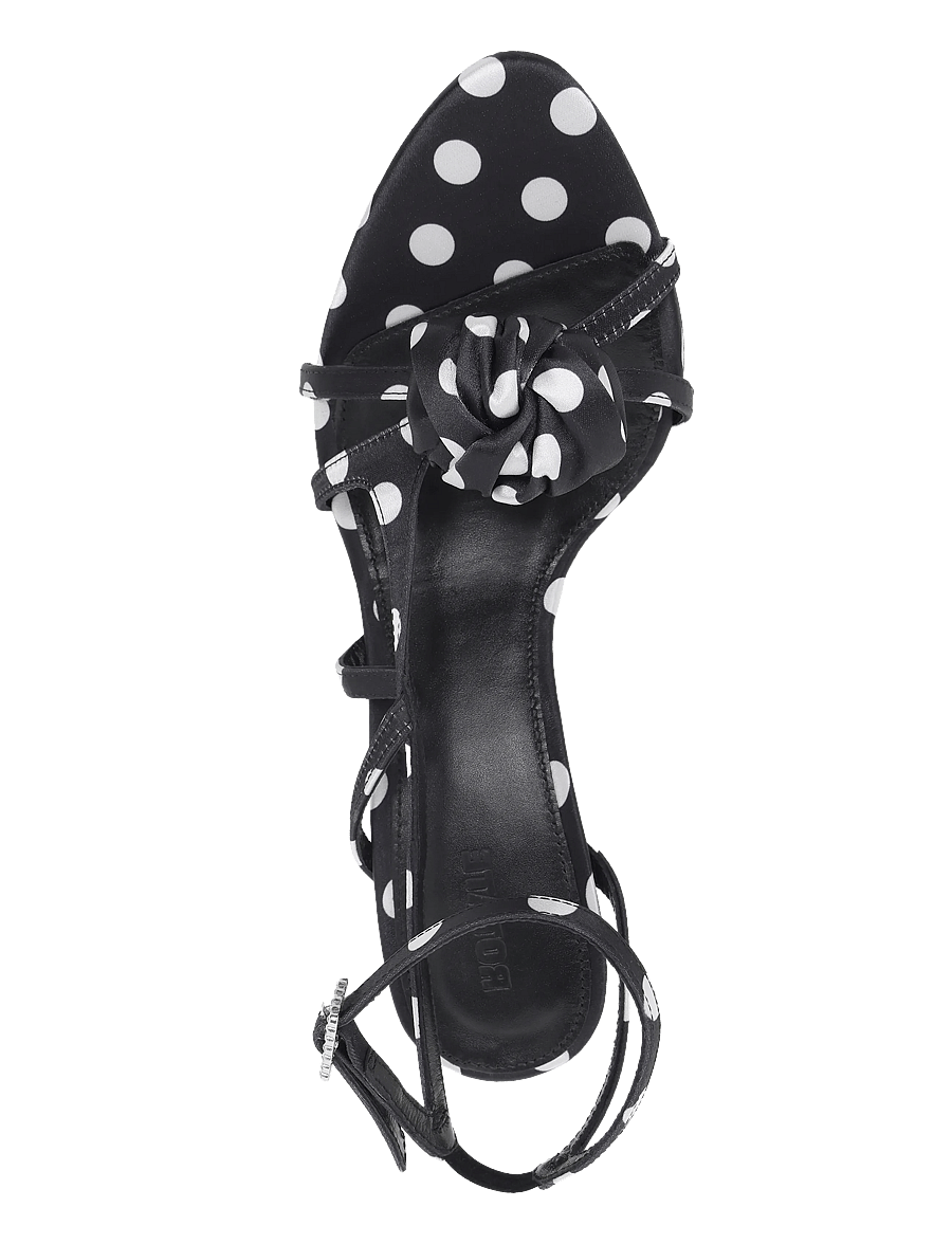 ROTATE - SANDAL POLKA SATIN - kontsaga sandaalid - 1000 black comb. - 3