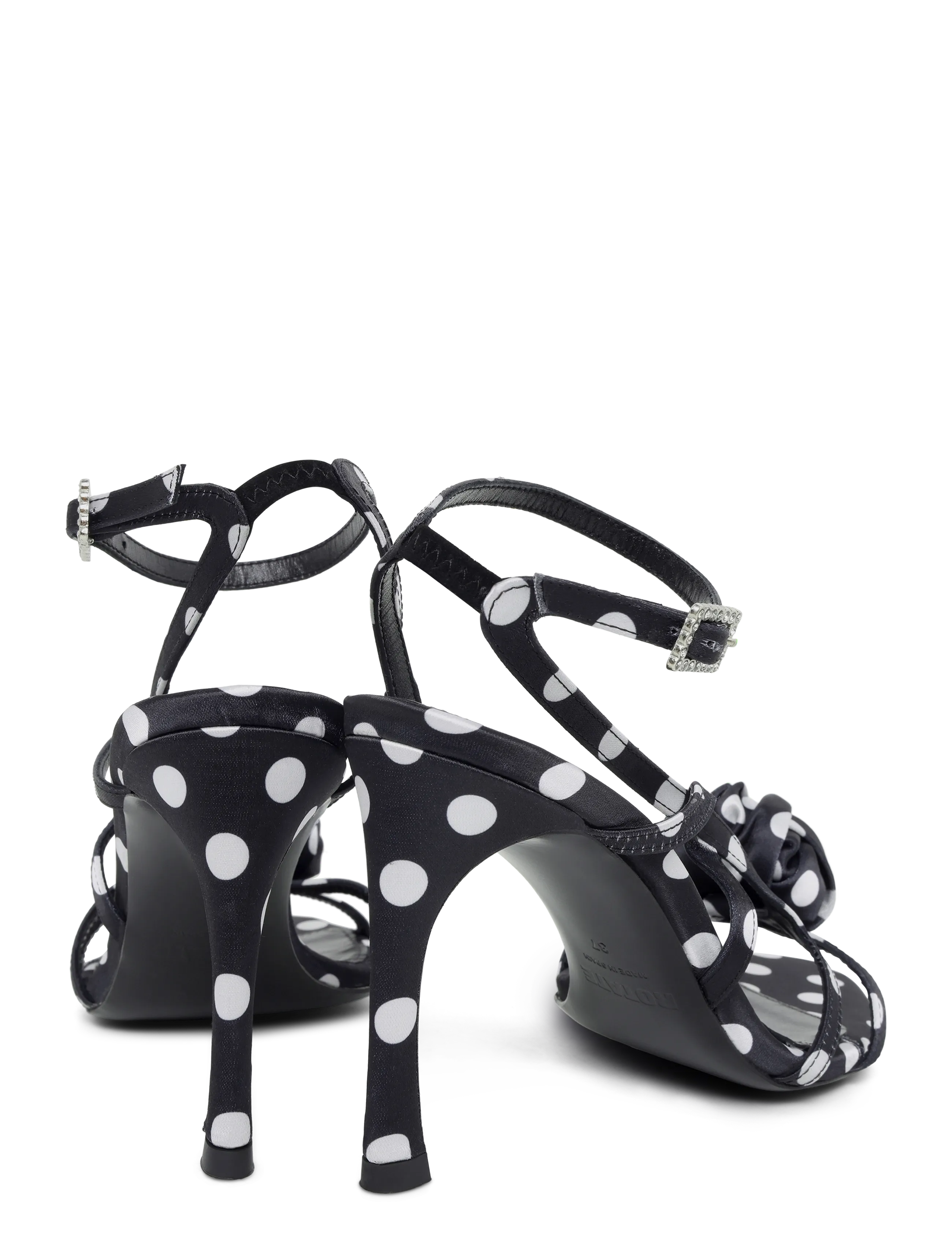 ROTATE - SANDAL POLKA SATIN - kontsaga sandaalid - 1000 black comb. - 4
