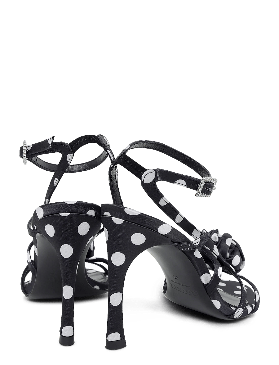 ROTATE - SANDAL POLKA SATIN - kontsaga sandaalid - 1000 black comb. - 4