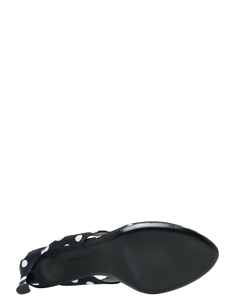 ROTATE - KITTEN HEEL SATIN MULE - 1000 black comb. - 4