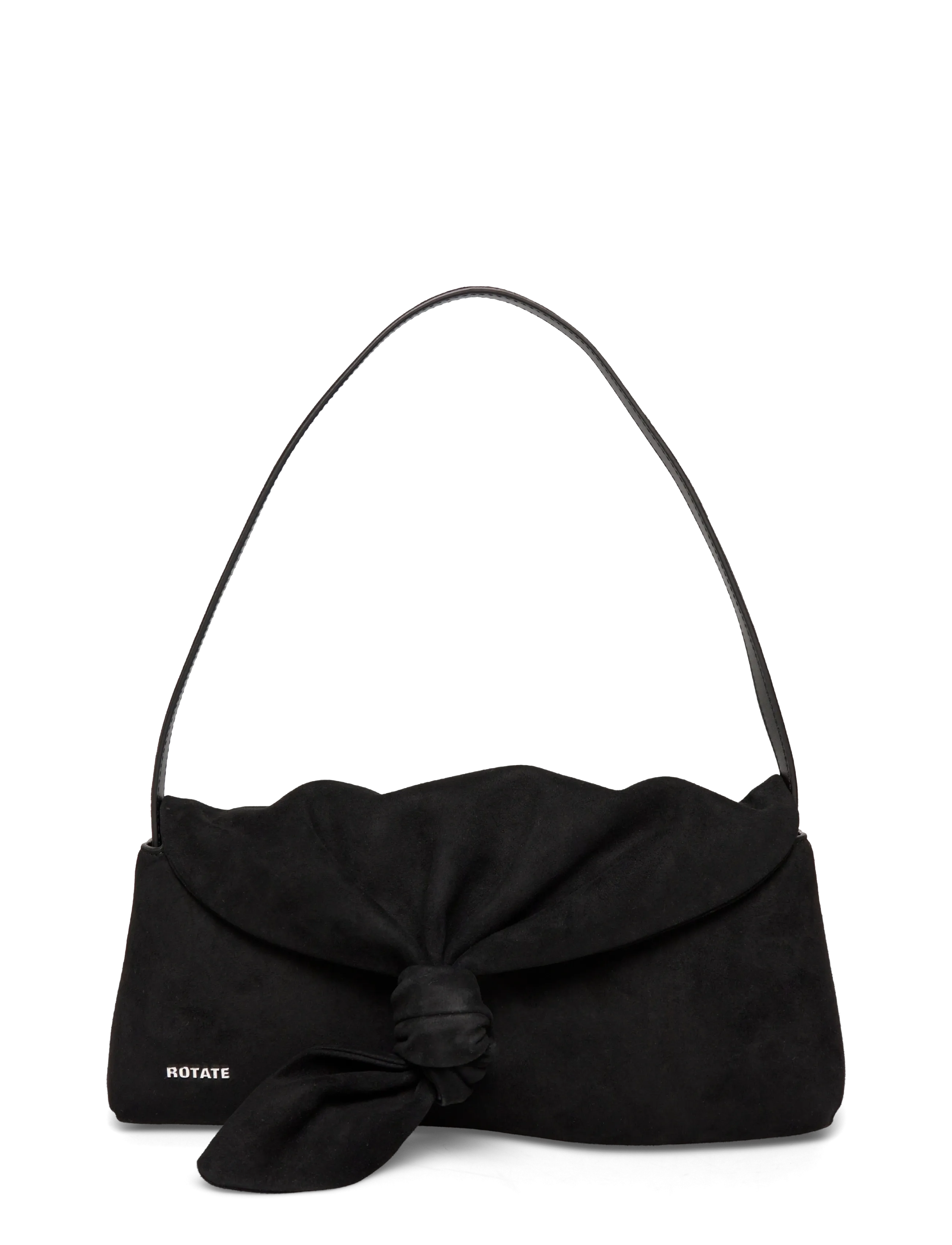 ROTATE Suede Knot Scarf Bag, One Size, Bags, Schwarz - Small Shoulder Bags-crossbody Frauen