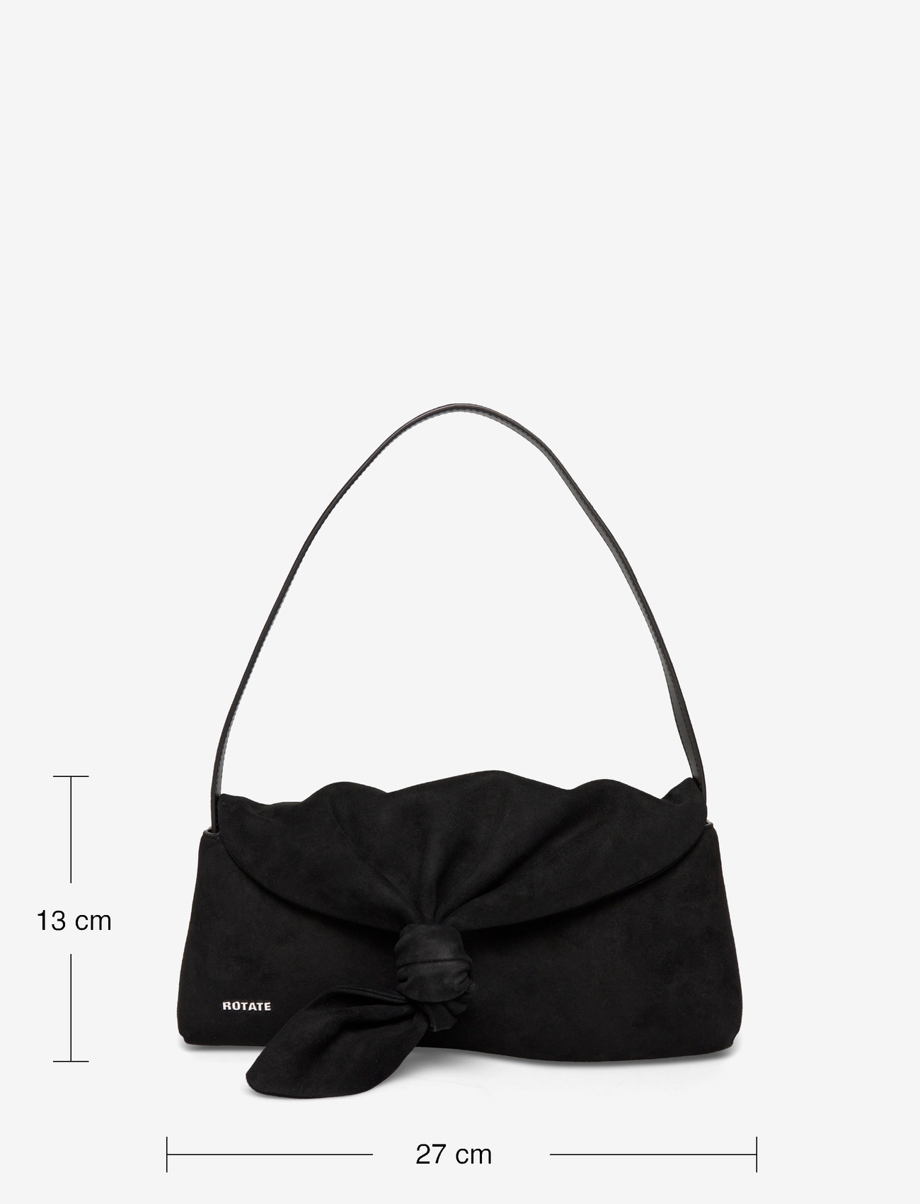 ROTATE - SUEDE KNOT SCARF BAG - særlige begivenheder - black - 3