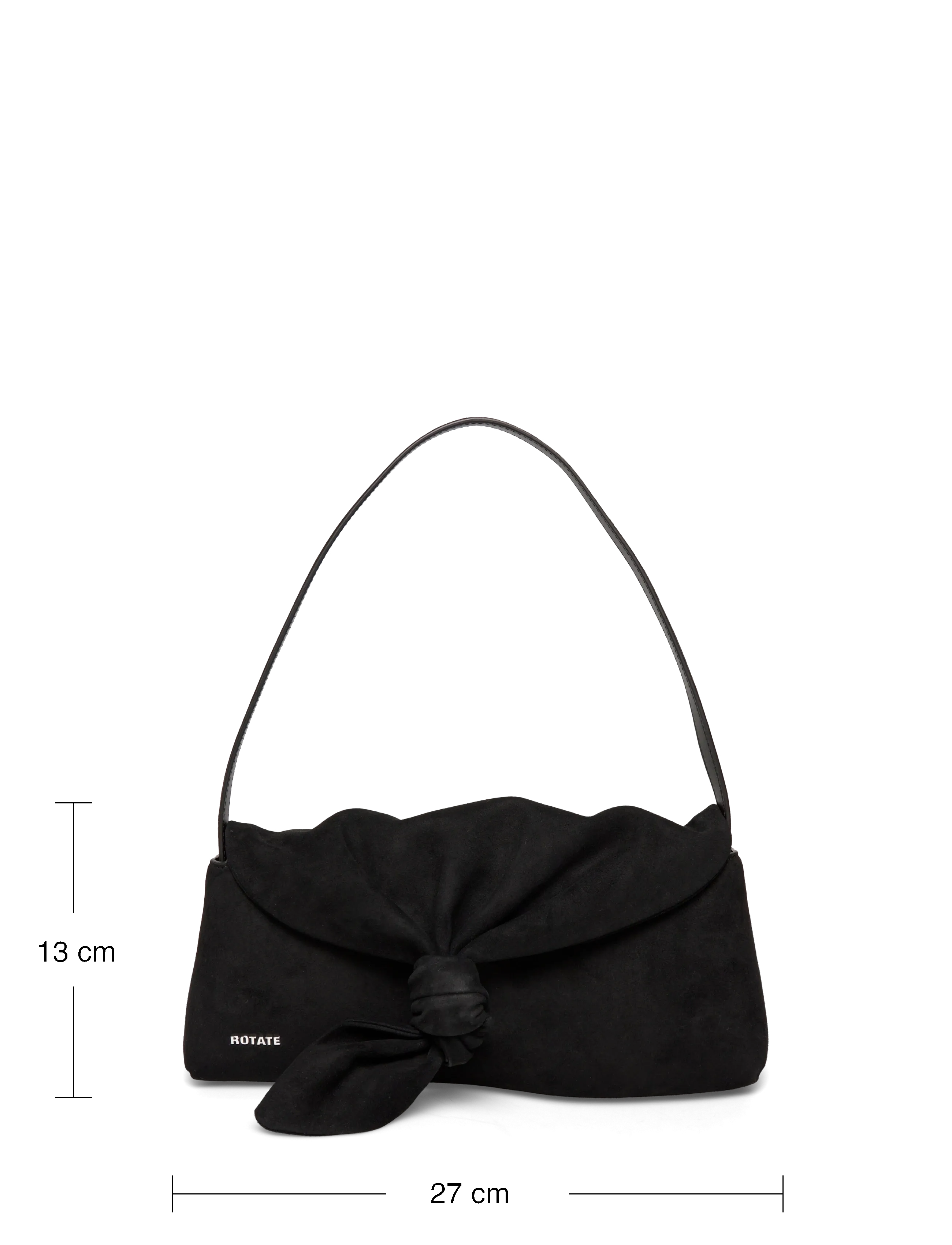 ROTATE - SUEDE KNOT SCARF BAG - besondere anlässe - black - 3
