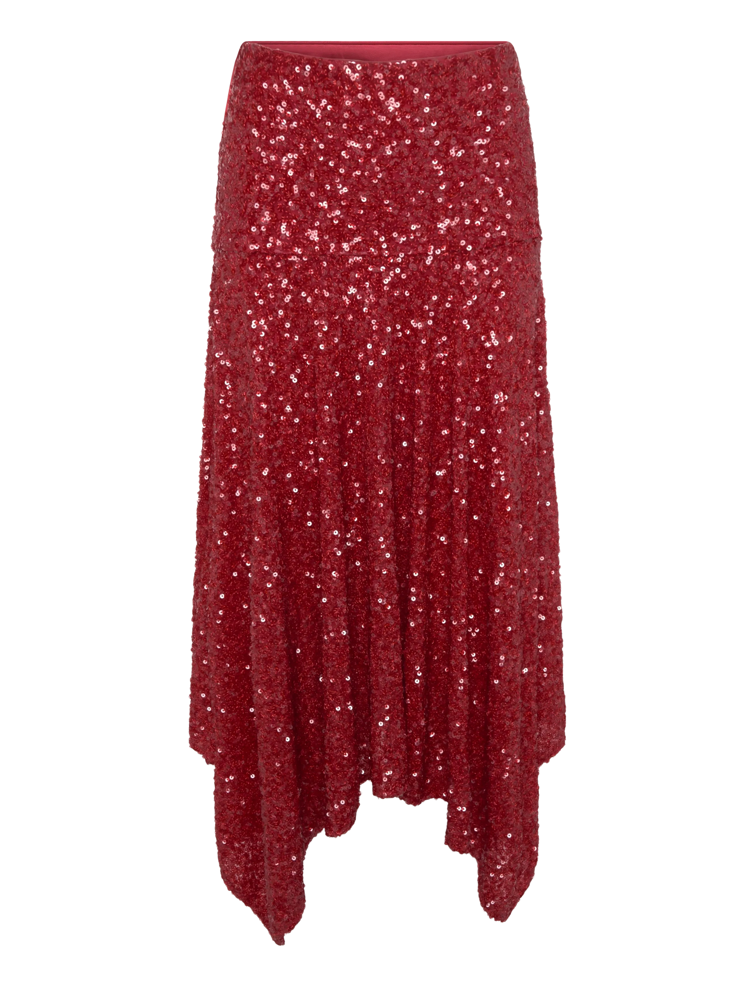 ROTATE SEQUINS MIDI SKIRT - Nordischer Stil - SCOOTER RED / red