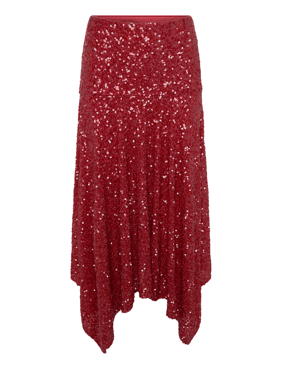 ROTATE - SEQUINS MIDI SKIRT - paillet nederdele - scooter red - 0