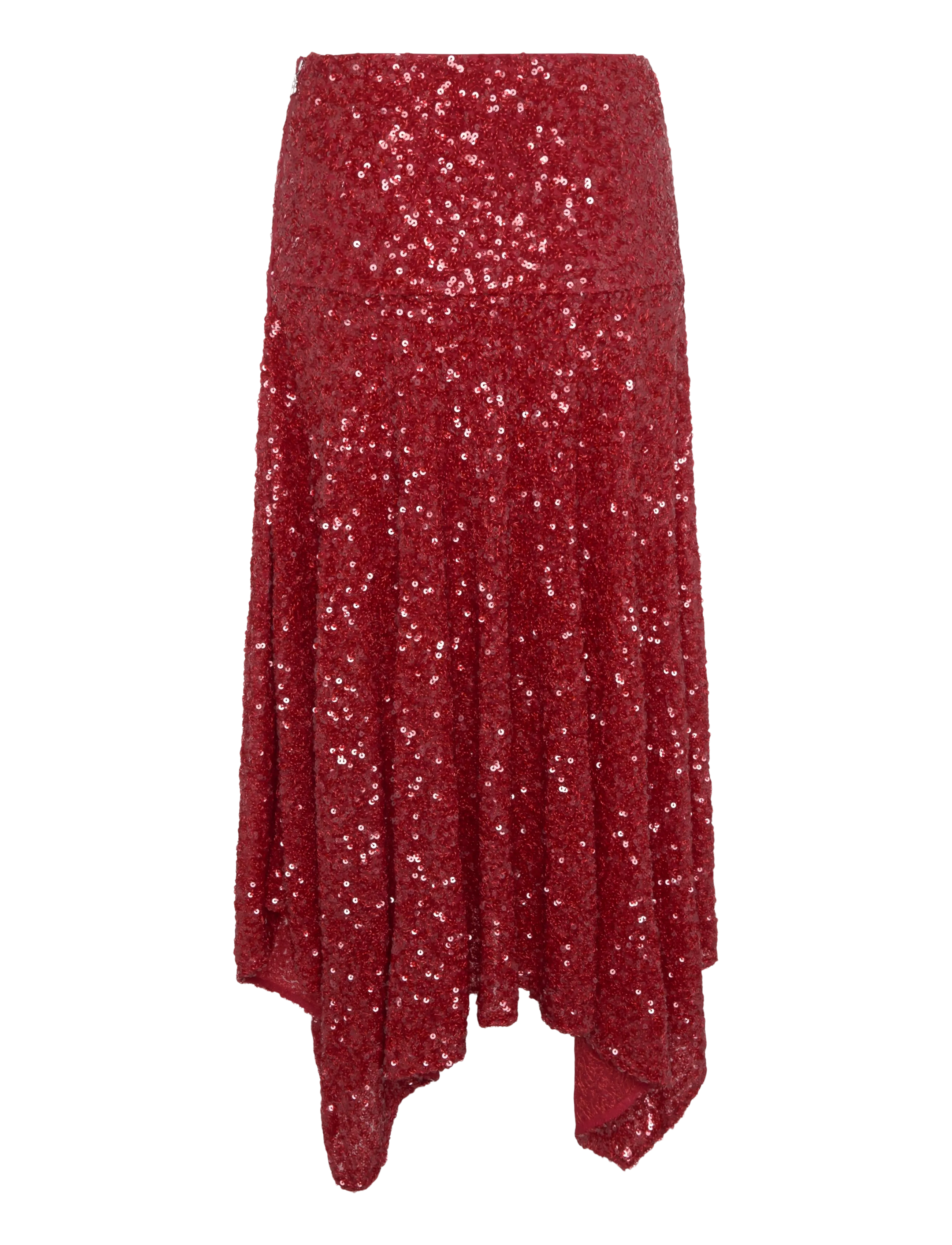ROTATE - SEQUINS MIDI SKIRT - scooter red - 1