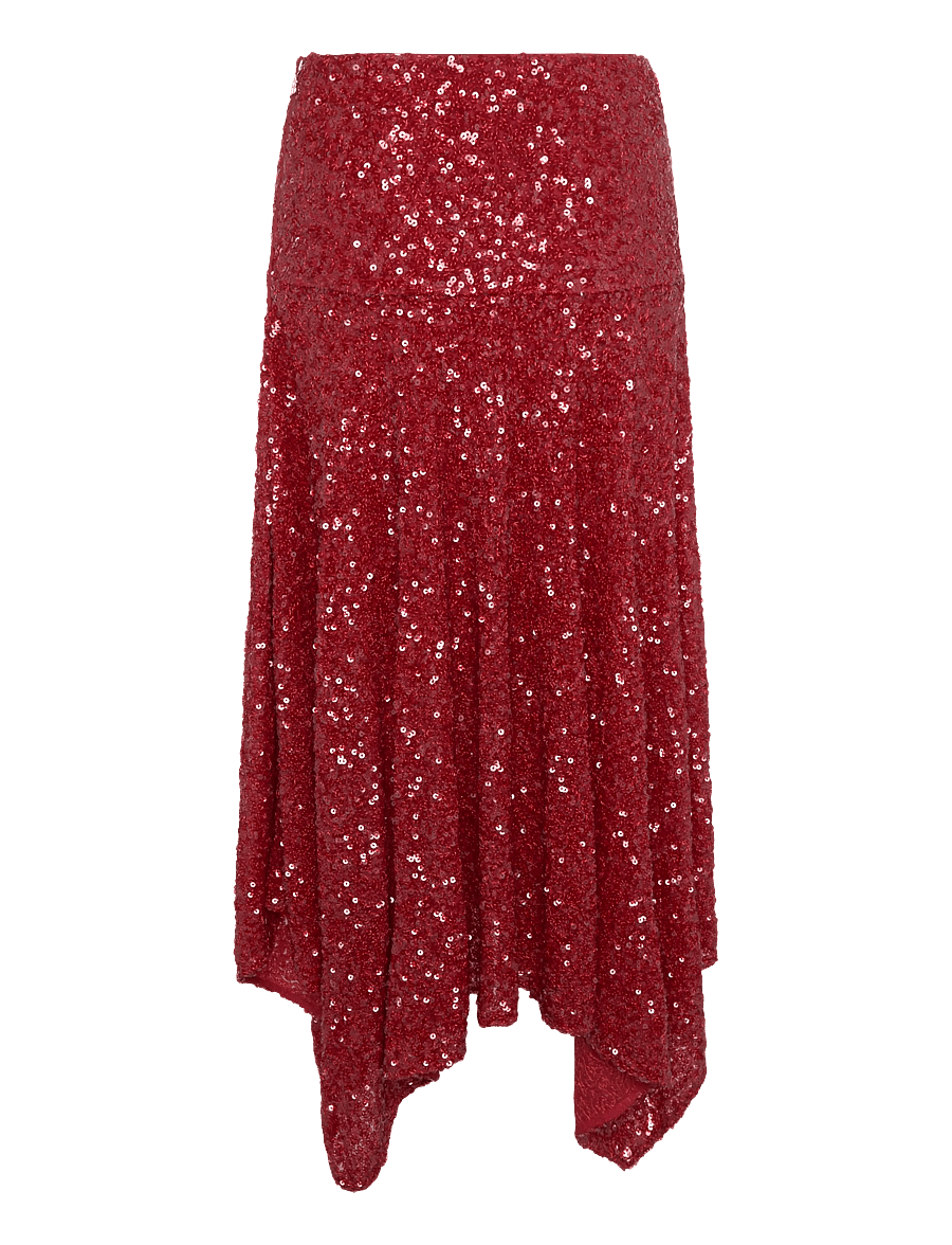 ROTATE - SEQUINS MIDI SKIRT - paillet nederdele - scooter red - 1