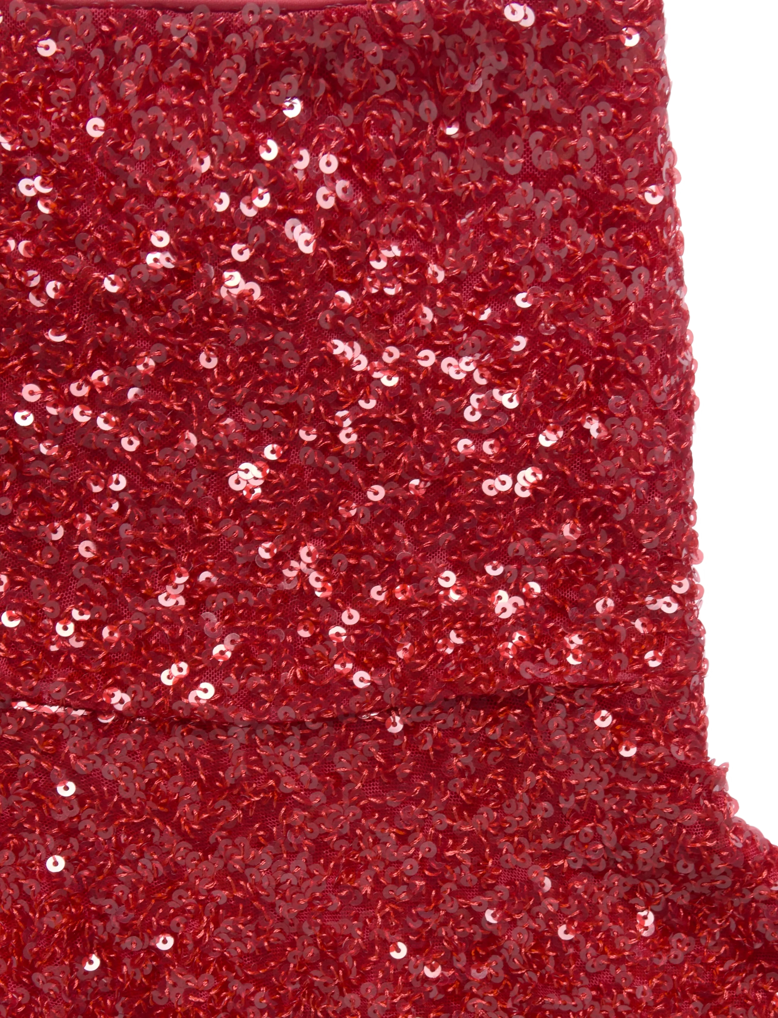 ROTATE - SEQUINS MIDI SKIRT - scooter red - 2