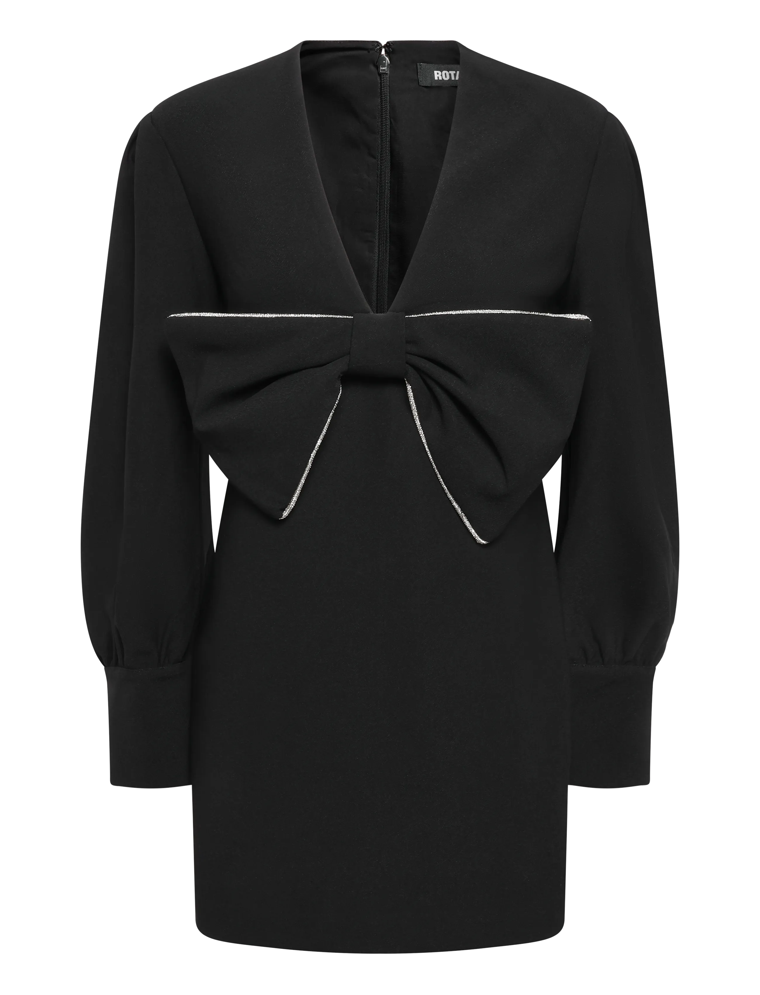 ROTATE MINI DRAPED BOW DRESS - Nordischer Stil - BLACK / black