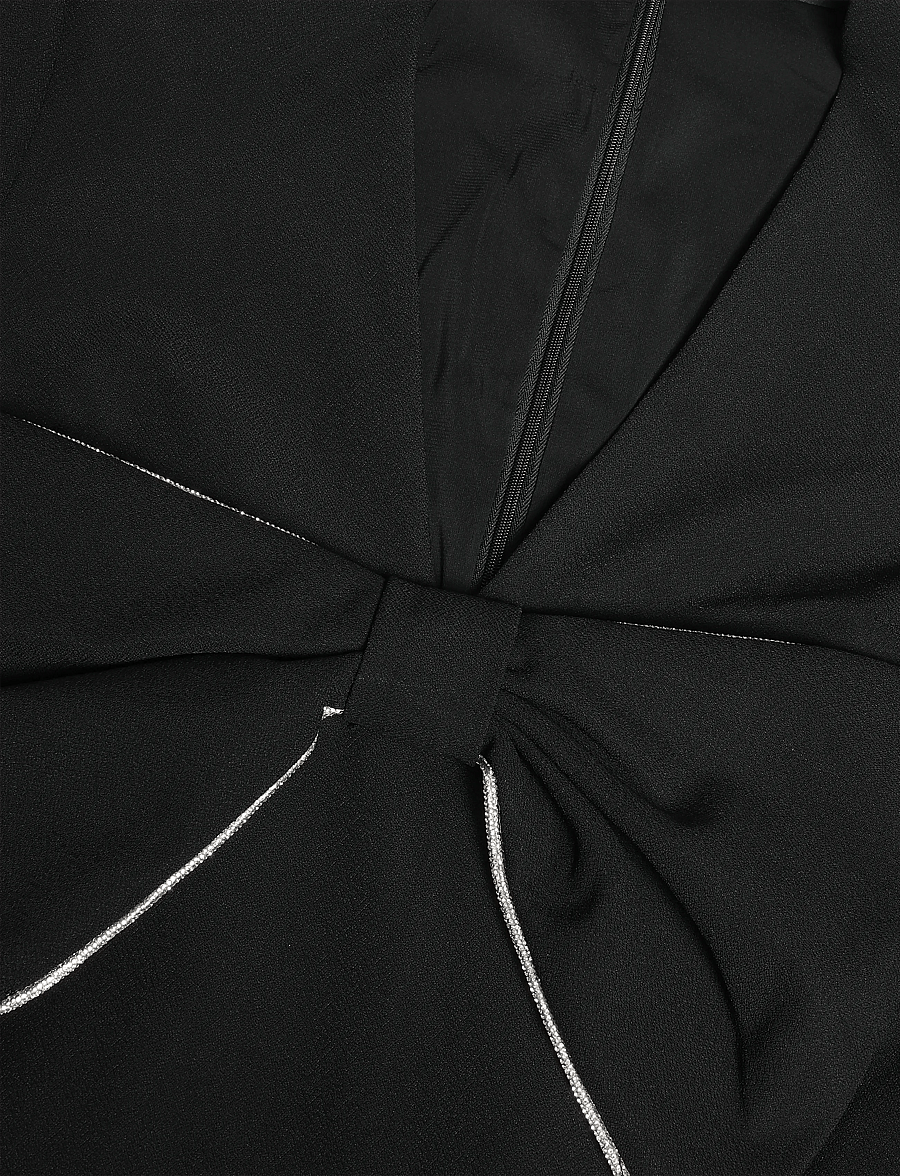 ROTATE - MINI DRAPED BOW DRESS - cocktailkjoler - black - 2