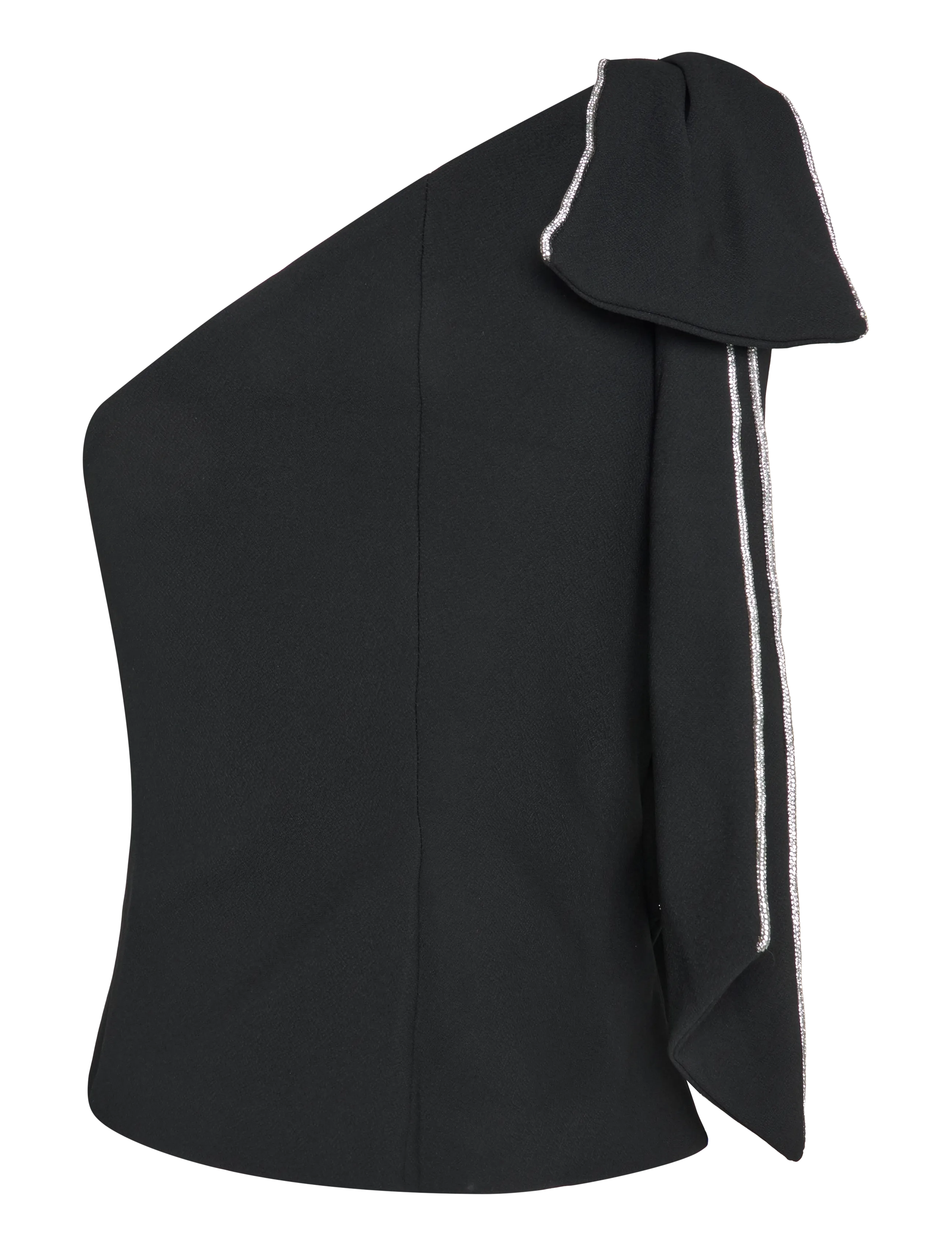 ROTATE - ONE SHOULDER BOW TOP - tanktops - black - 1