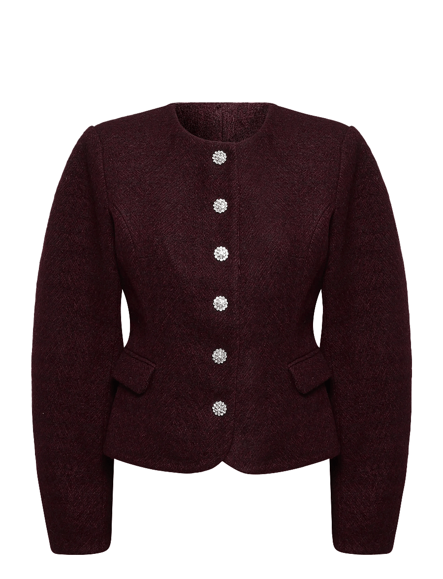 ROTATE - COCOON SLEEVED JACKET - zinfandel comb. - 0