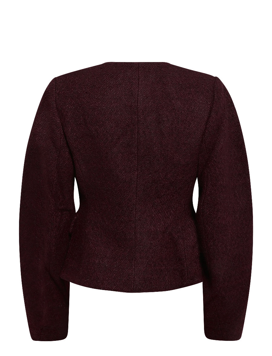 ROTATE - COCOON SLEEVED JACKET - zinfandel comb. - 1