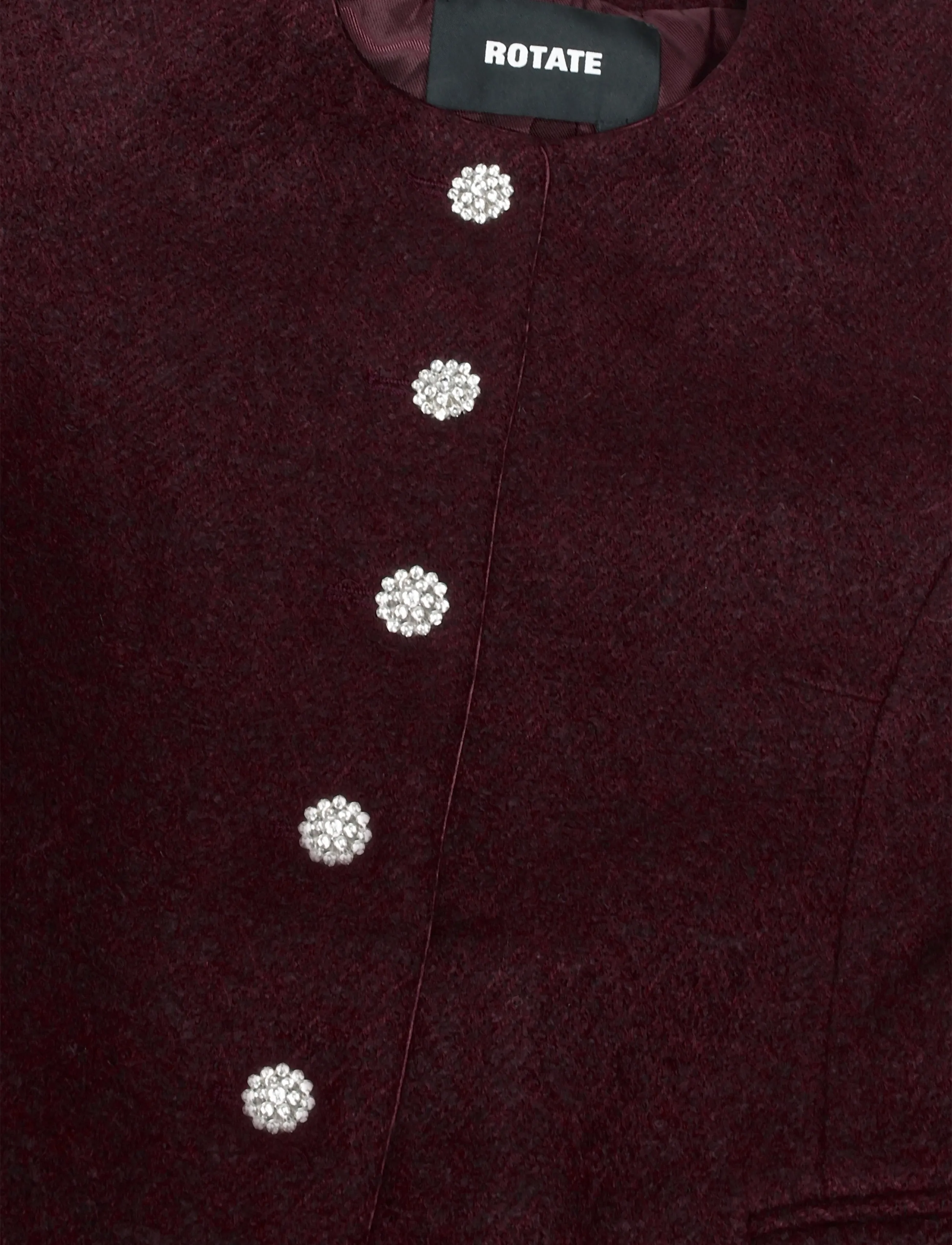 ROTATE - COCOON SLEEVED JACKET - zinfandel comb. - 2
