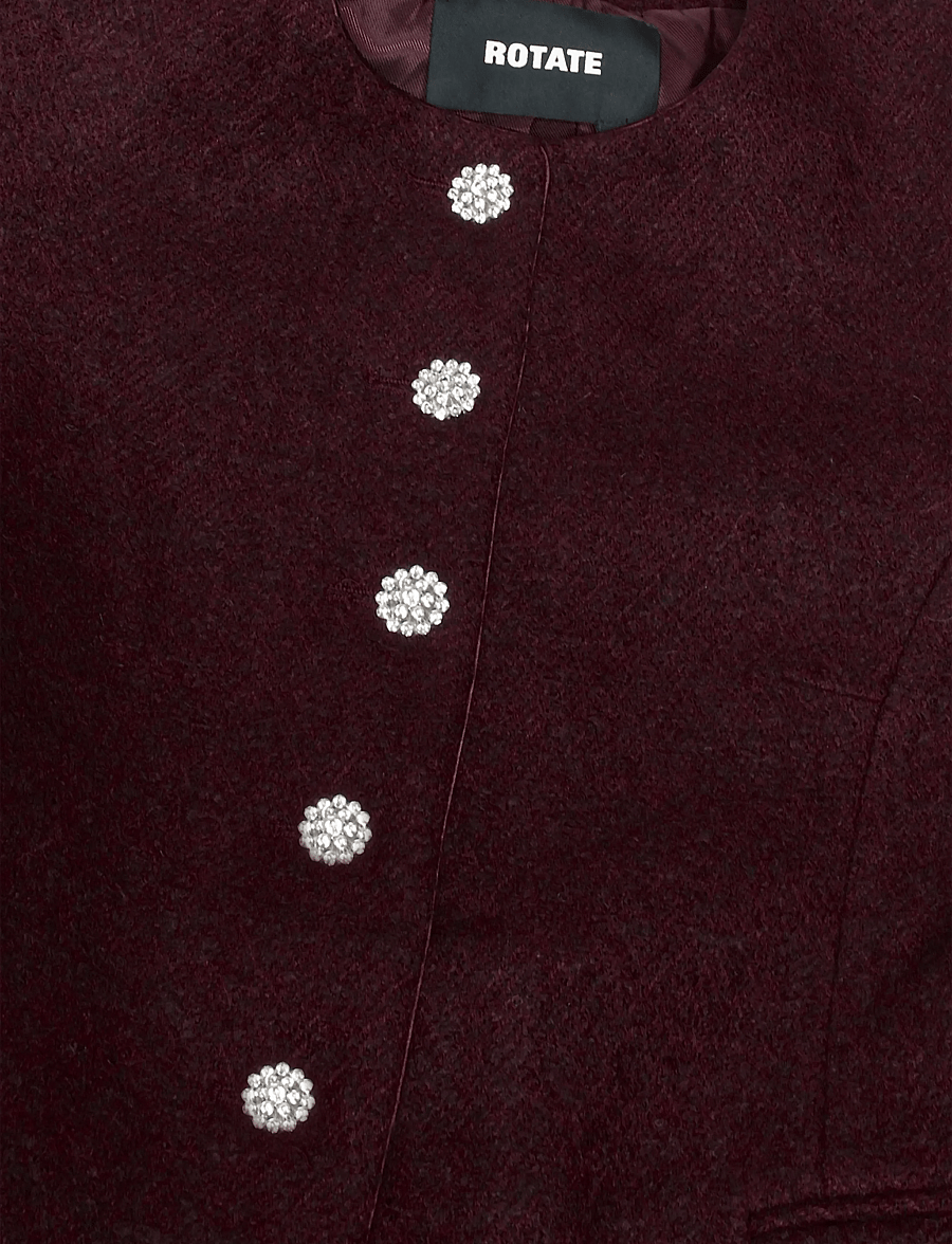 ROTATE - COCOON SLEEVED JACKET - zinfandel comb. - 2