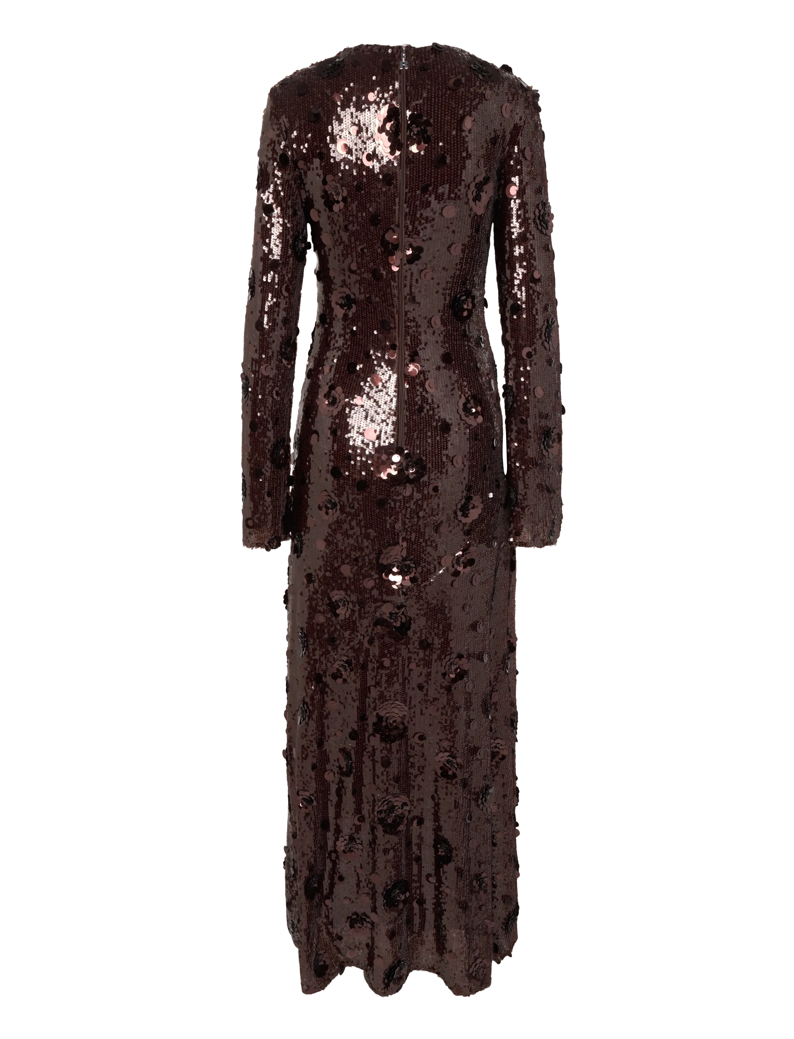 ROTATE - SEQUINS MAXI DRESS - chicory coffee - 1