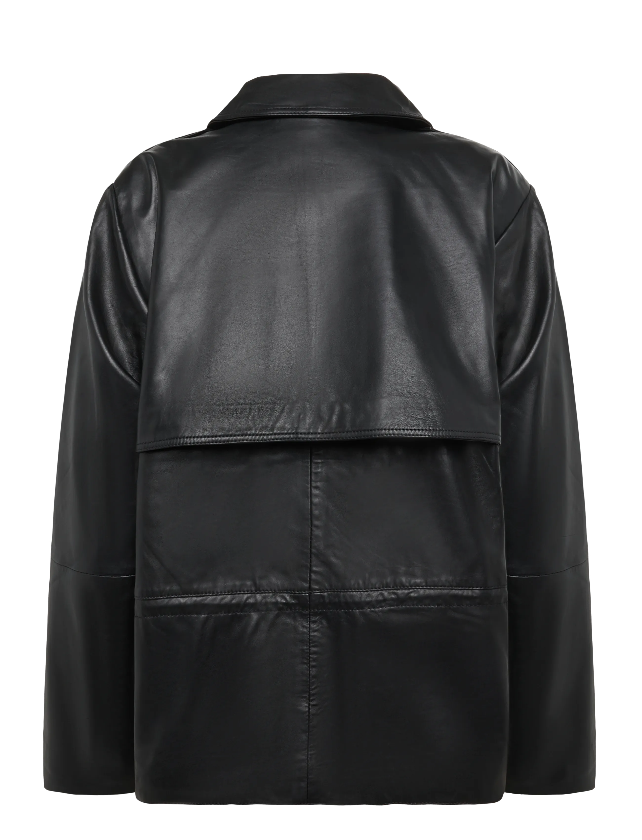 ROTATE - PEPLUM LEATHER JACKET - black - 1