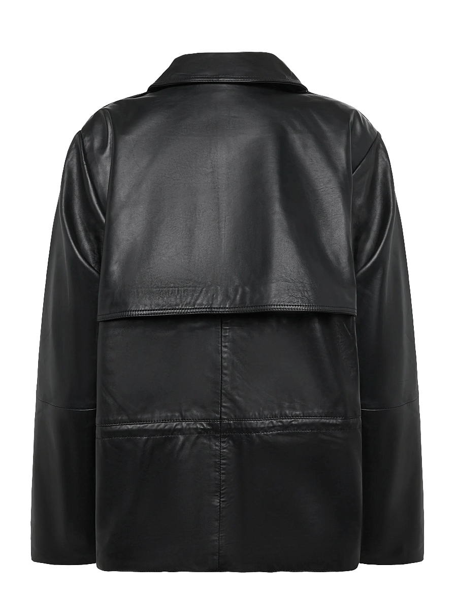 ROTATE - PEPLUM LEATHER JACKET - lederjacken - black - 1