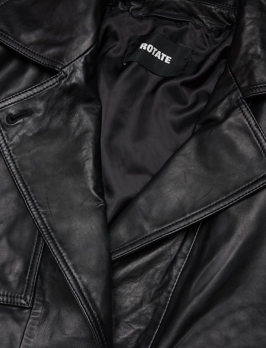 ROTATE - PEPLUM LEATHER JACKET - lederjacken - black - 2