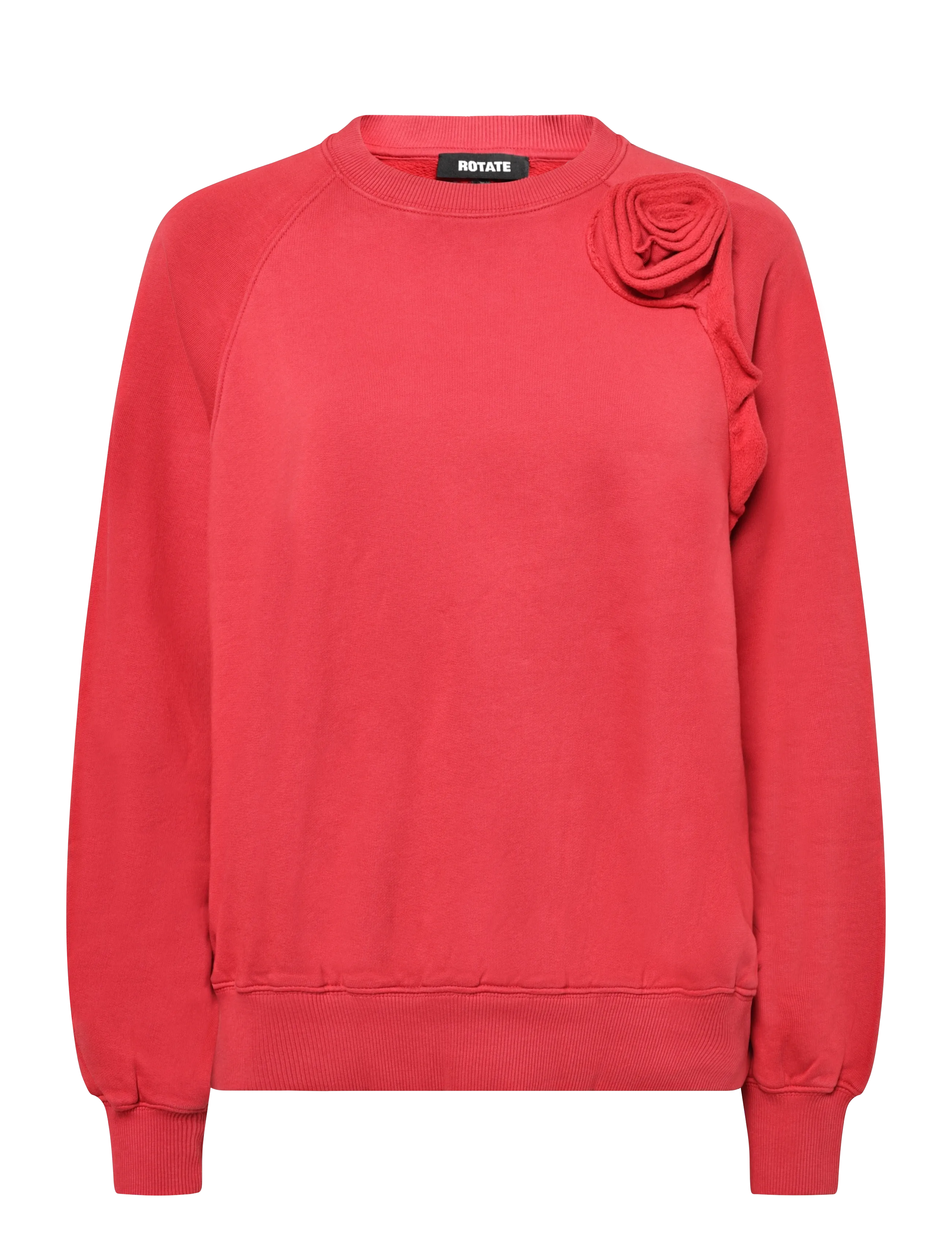 ROTATE Flower Sweat Crewneck, Blumen Crewneck Sweatshirt, Rot, Gr.XL